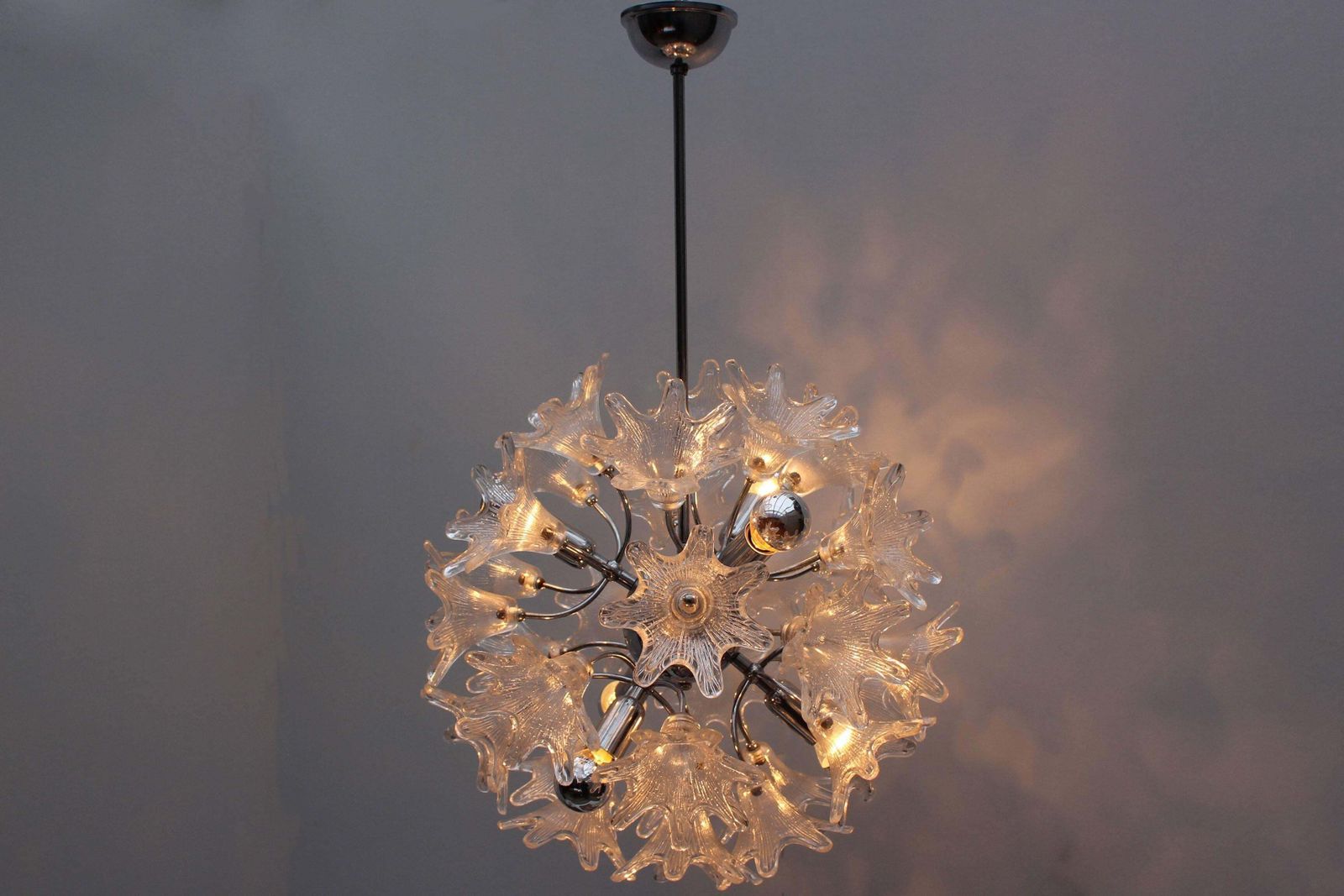 Mid Century Italiaanse Murano Glazen Sputnik Hanglamp Van Paolo Venini Voor Veart photo vinterior