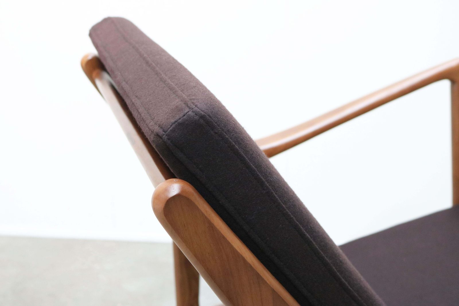 photo furniture 1 Of 2 Danish Design Style 1950 New Modern Rocking Chair Walnut Brown Cashmere