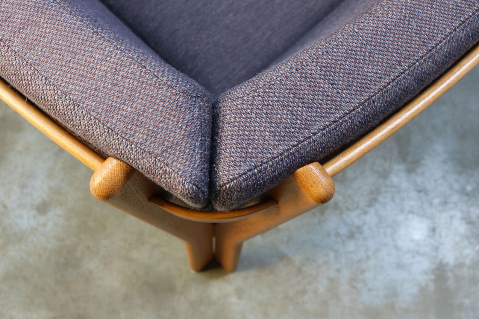 Grote Modulaire Bank Ge 280 Van Hans J. Wegner Voor Getama – Eiken, Blauwgrijs photo buy