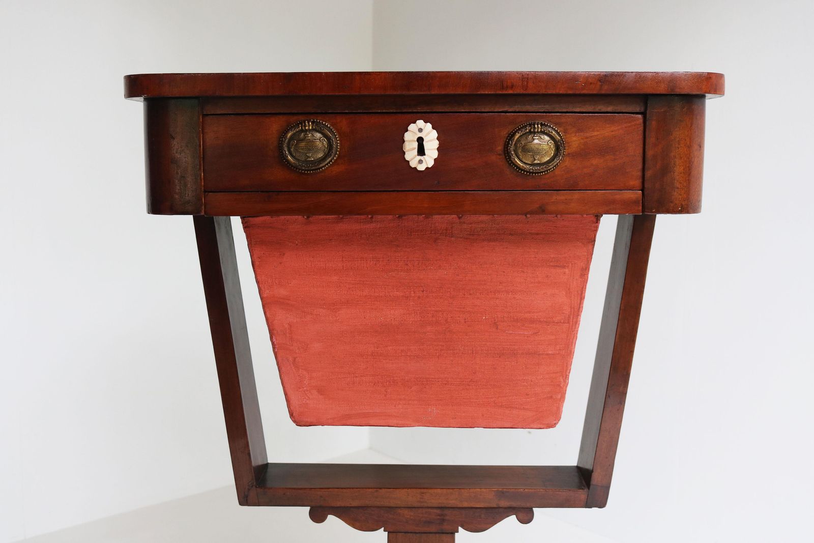 Antique French Empire Sewing Stand 19th Century Mahogany Side Table Bronze photo buy