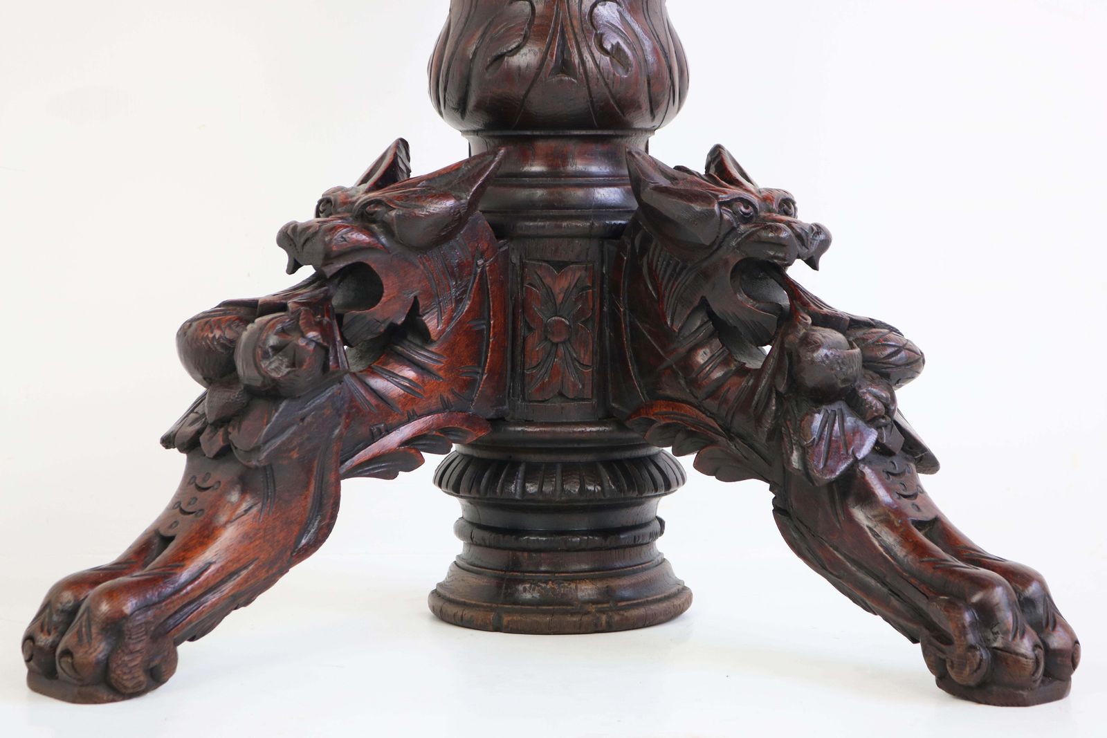 Antique French 19th Century Hunt Console / Wall Table With Drawer Black Forest photo for sale