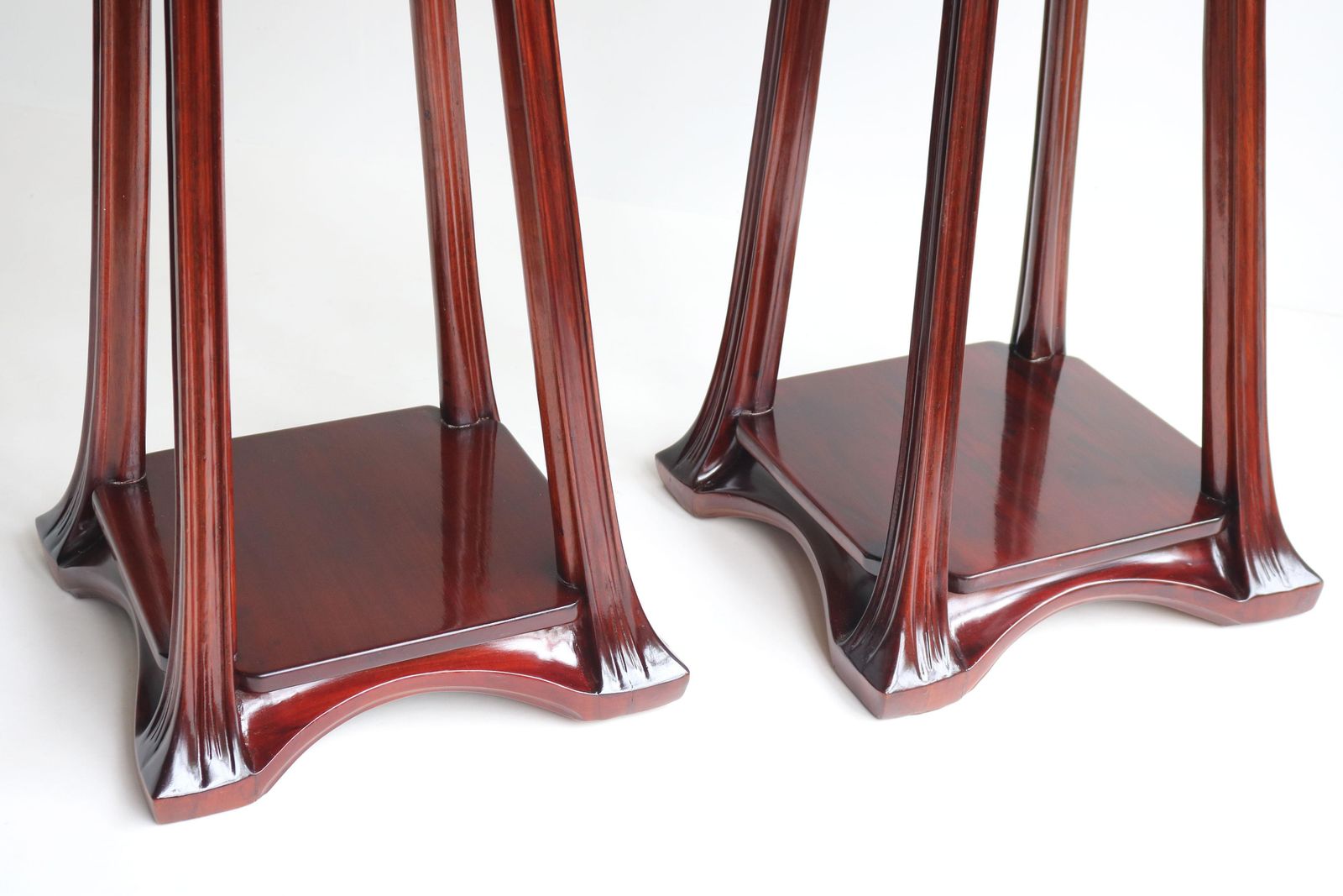 Pair Of Art Nouveau Plant Stands / Pedestals By Louis Majorelle 1907 France #2 photo Home Decor