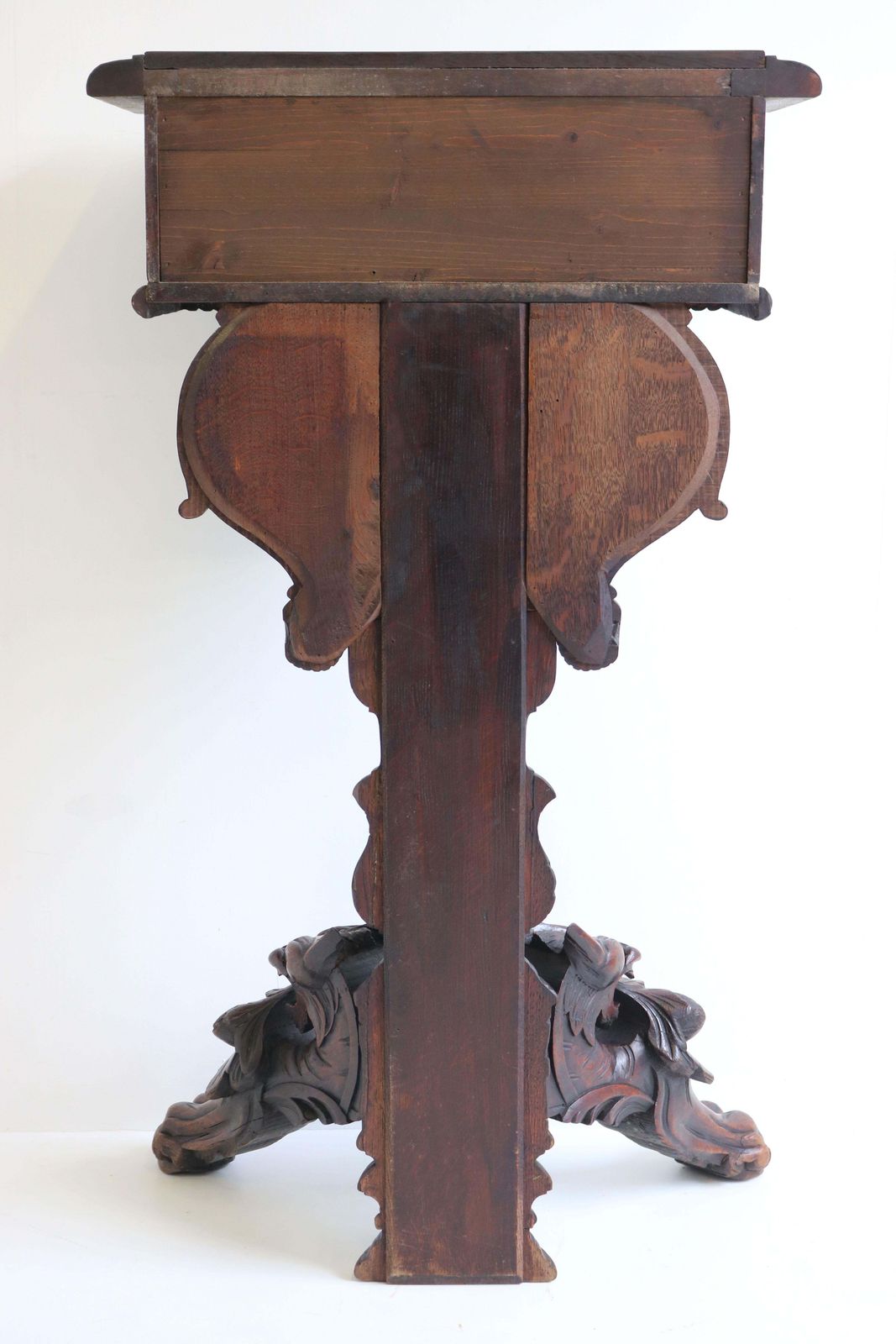 Meubels Antieke Franse Consoletafel / Wandtafel Met Lade, 19e Eeuw, Black Forest Stijl photo