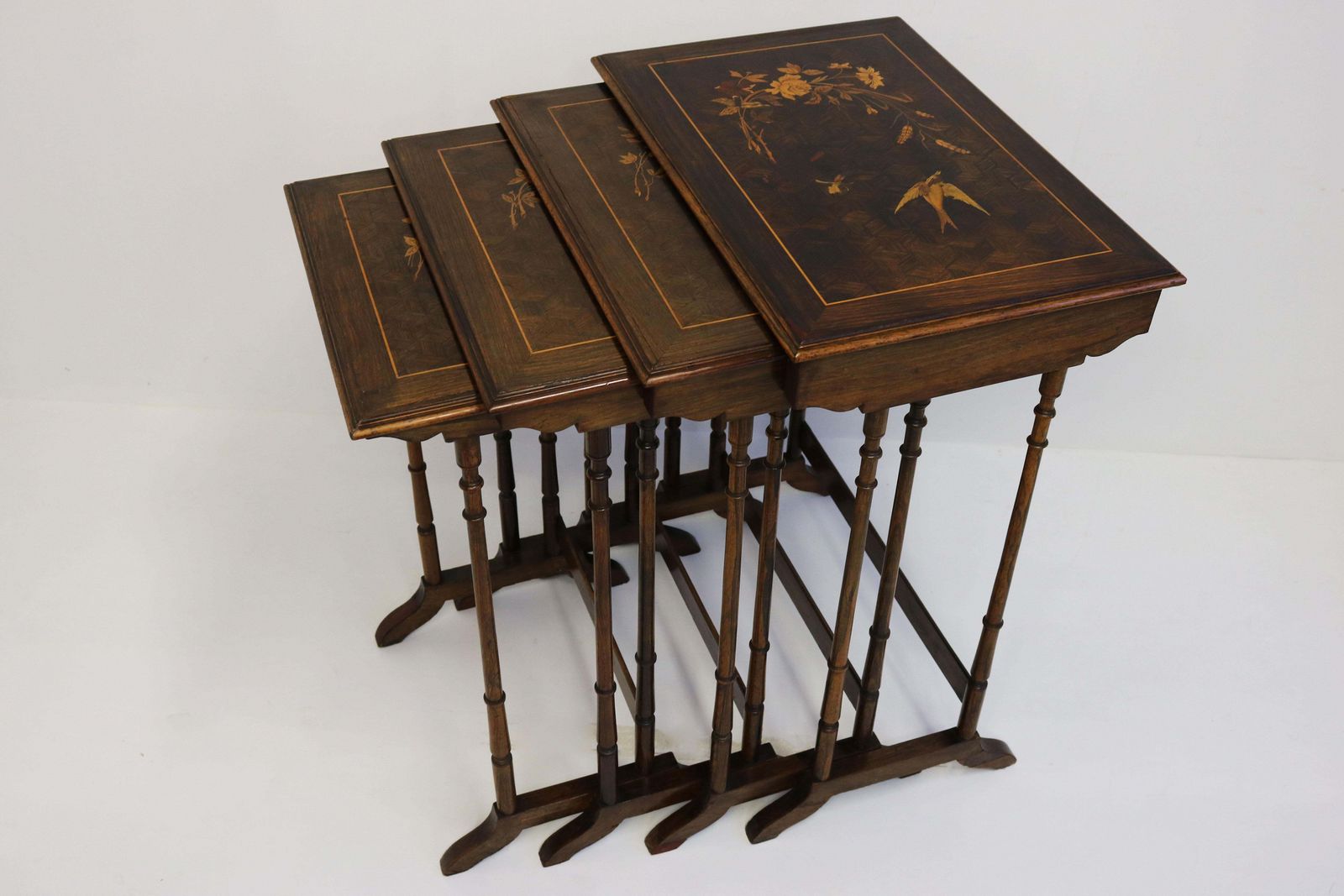 Antique Set Of French Japonisme Art Nouveau Nesting Tables 1890 Table Side Table photo Furniture
