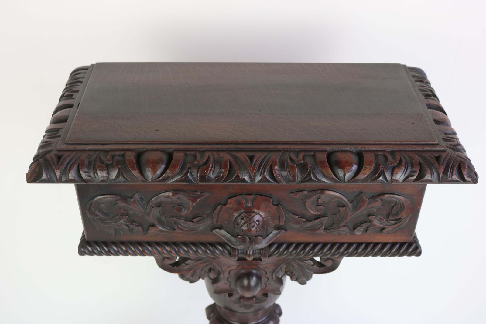 photo vintage Antique French 19th Century Hunt Console / Wall Table With Drawer Black Forest