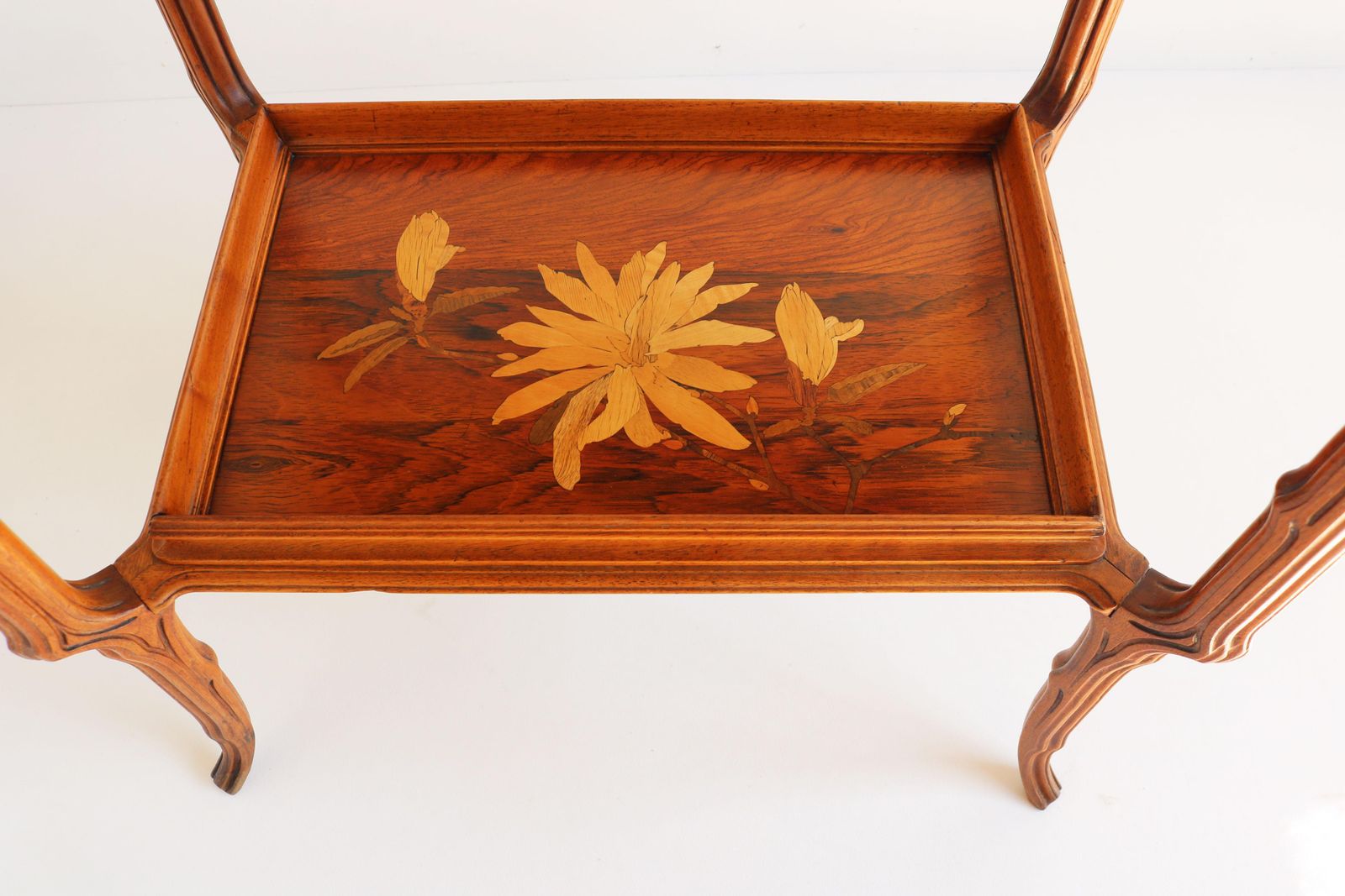 Franse Art Nouveau Marqueterie Tafel ''Japonisme'' Van Emile Gallé, 1900 photo 5879.0