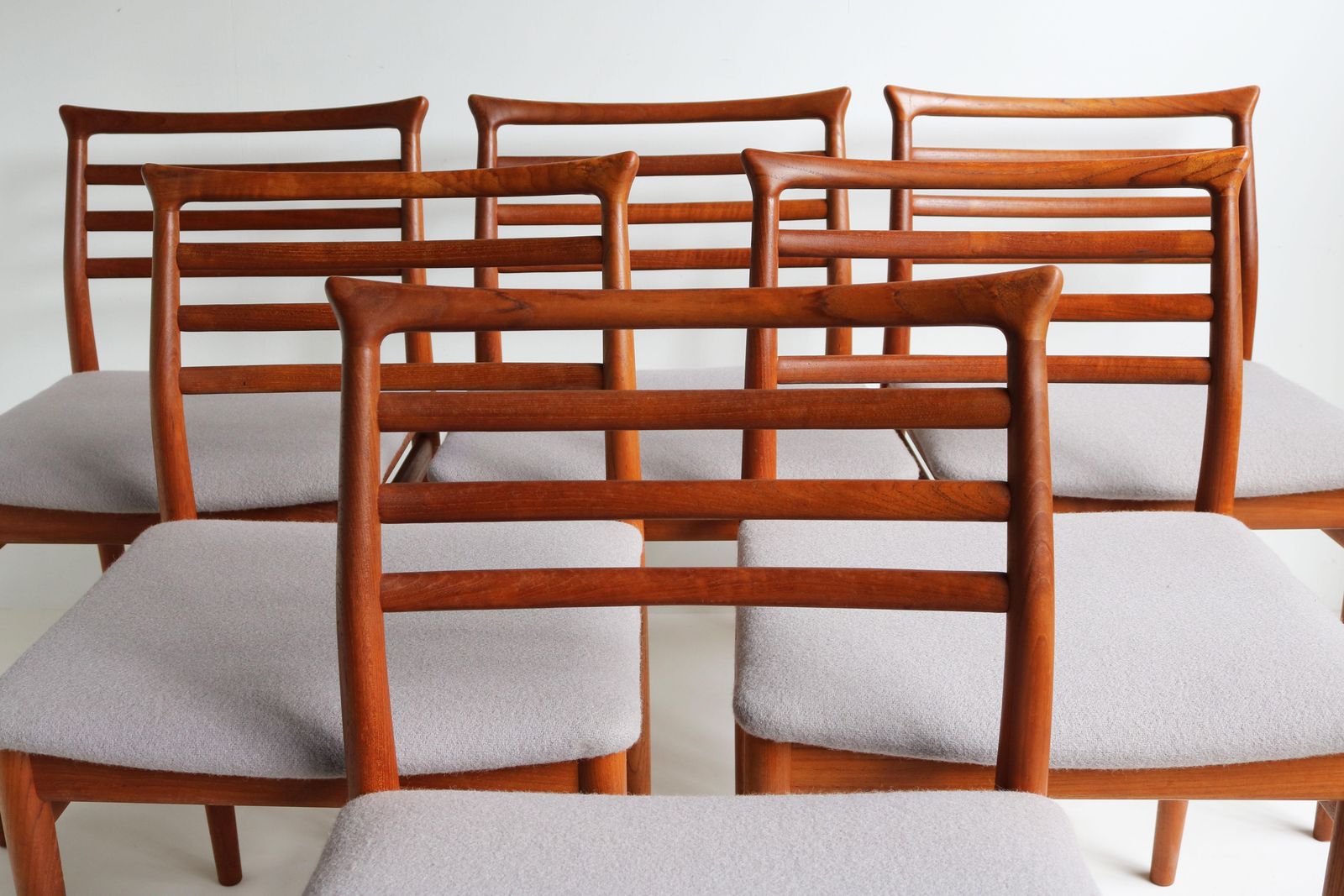 Set Of Six Danish Design Dining Chairs By Erling Torvits 1960 Teak Mid Century photo buy