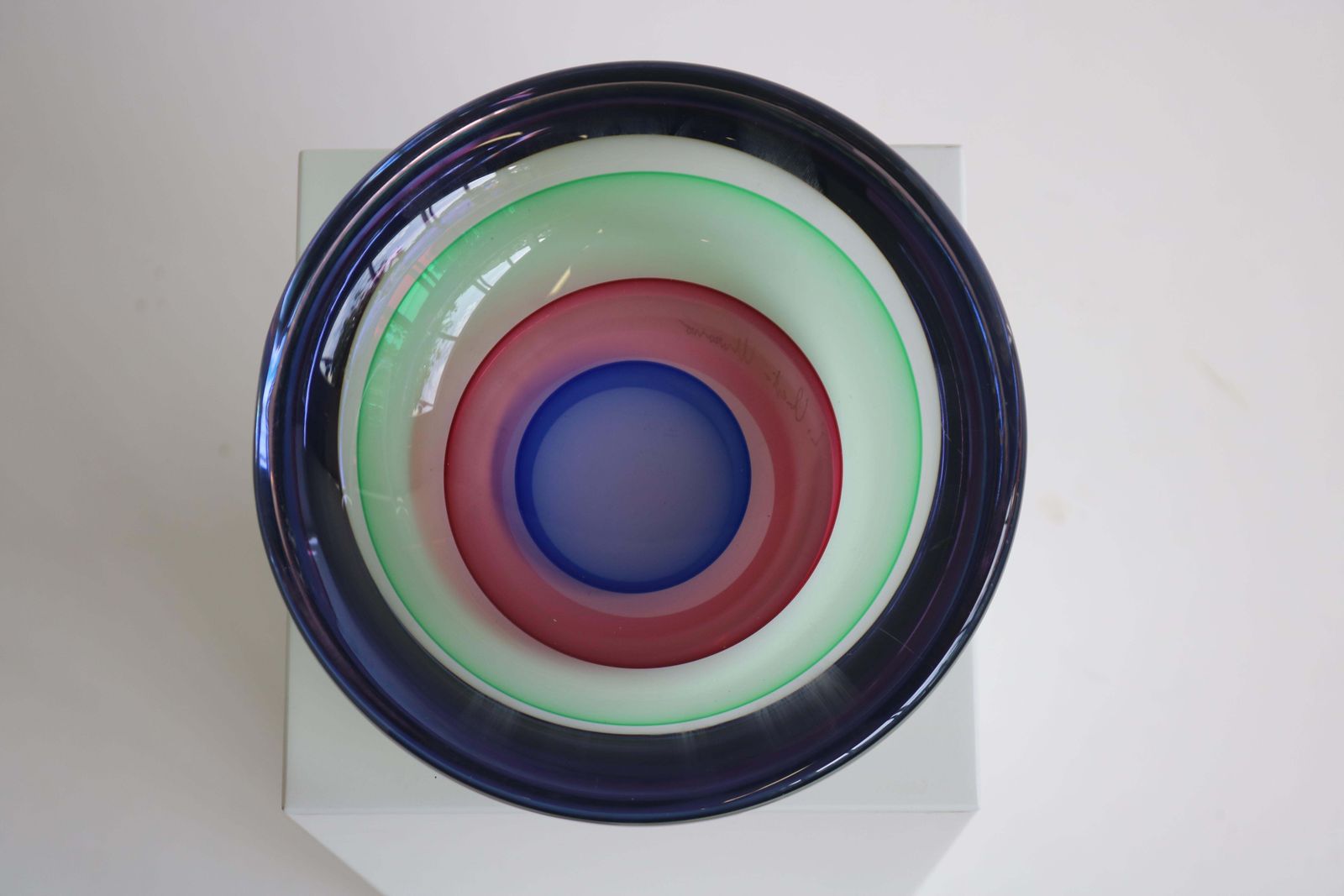 Italiaanse Sommerso Glazen Schaal Van Luigi Onesto, 1960, Gesigneerd Murano Glas, Mid Century photo 1322.0
