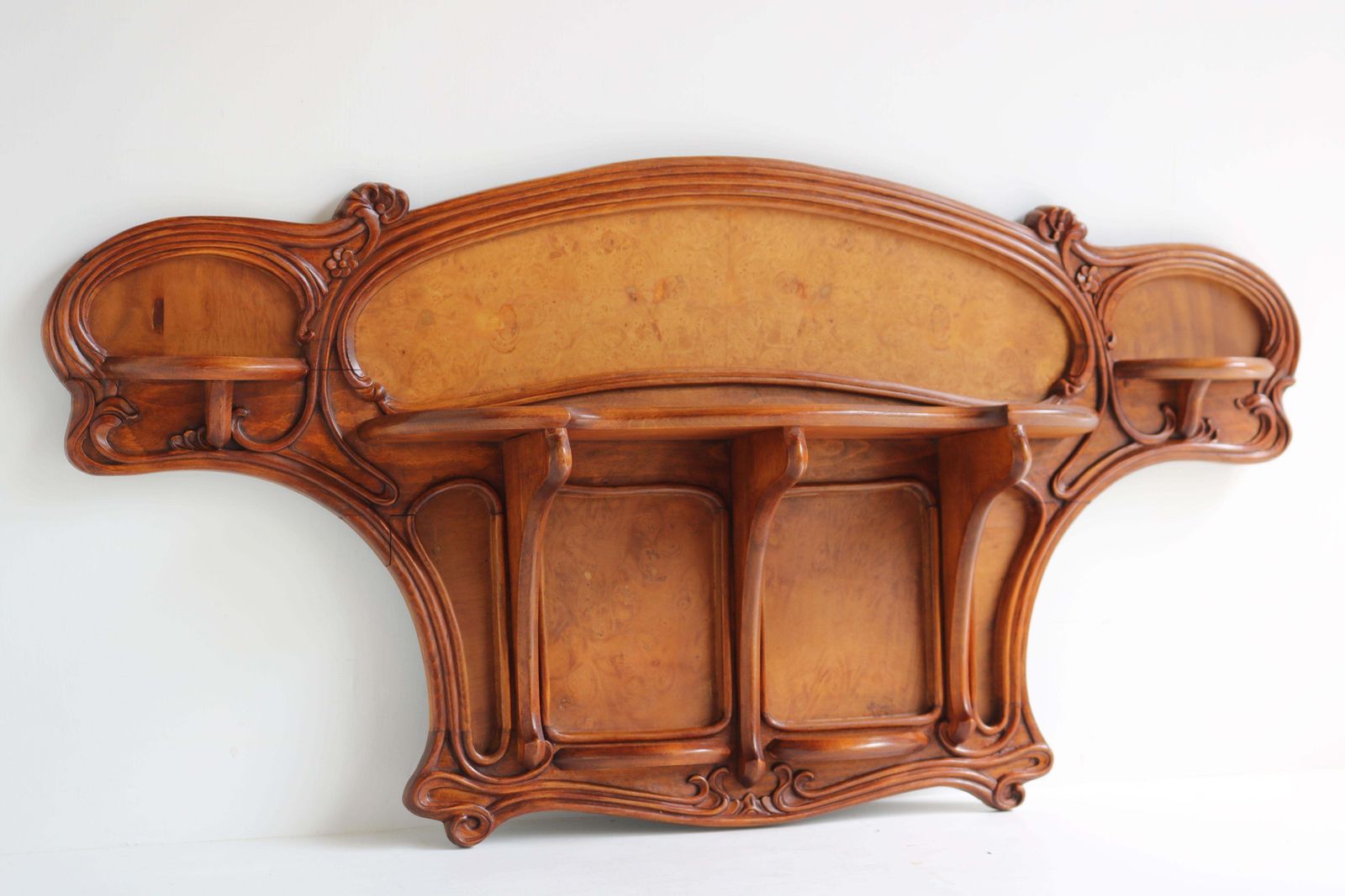Rare Art Nouveau Wall Shelf By Eugene Gaillard France 1900 Jugendstil Walnut photo furniture
