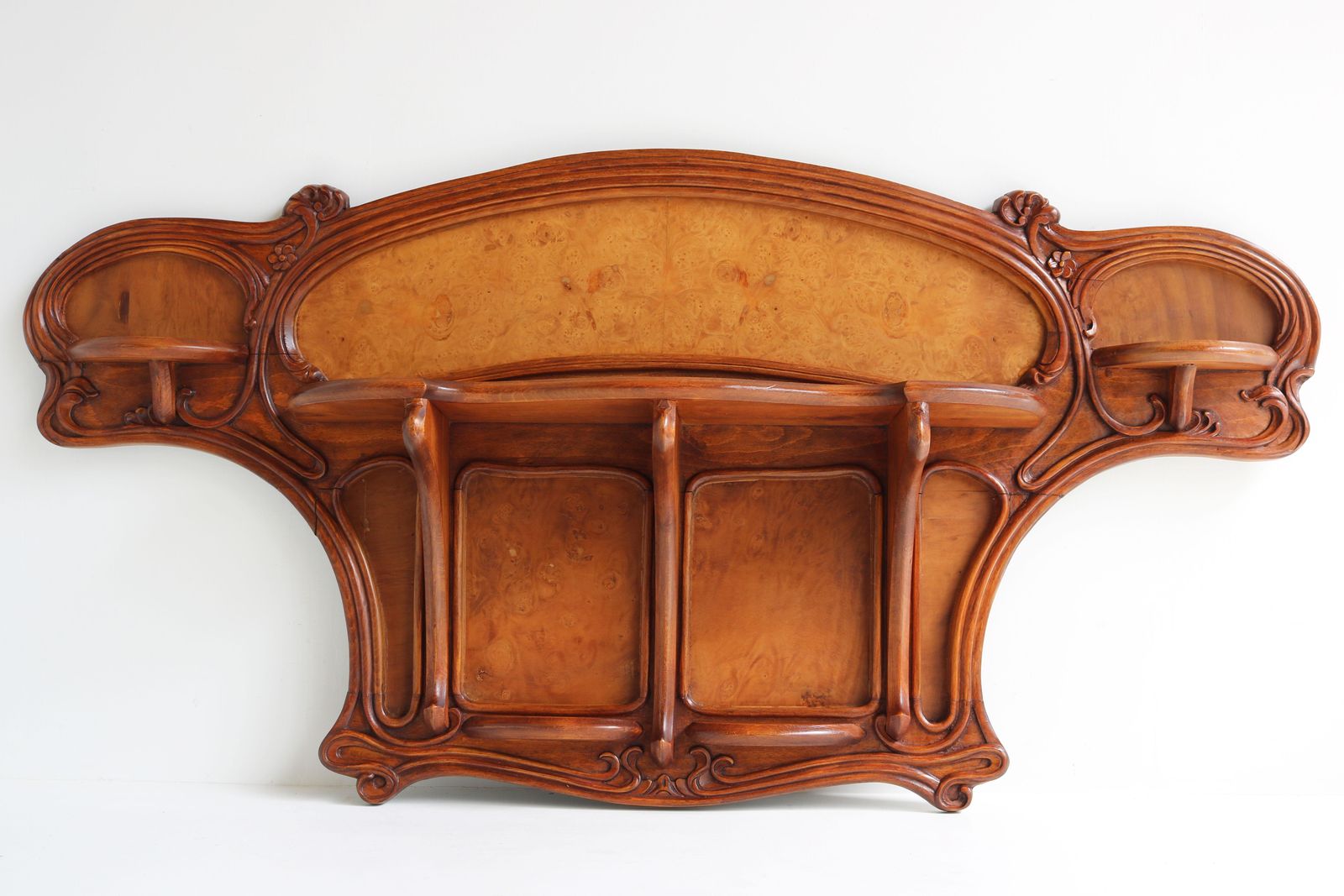 Rare Art Nouveau Wall Shelf By Eugene Gaillard France 1900 Jugendstil Walnut photo for sale