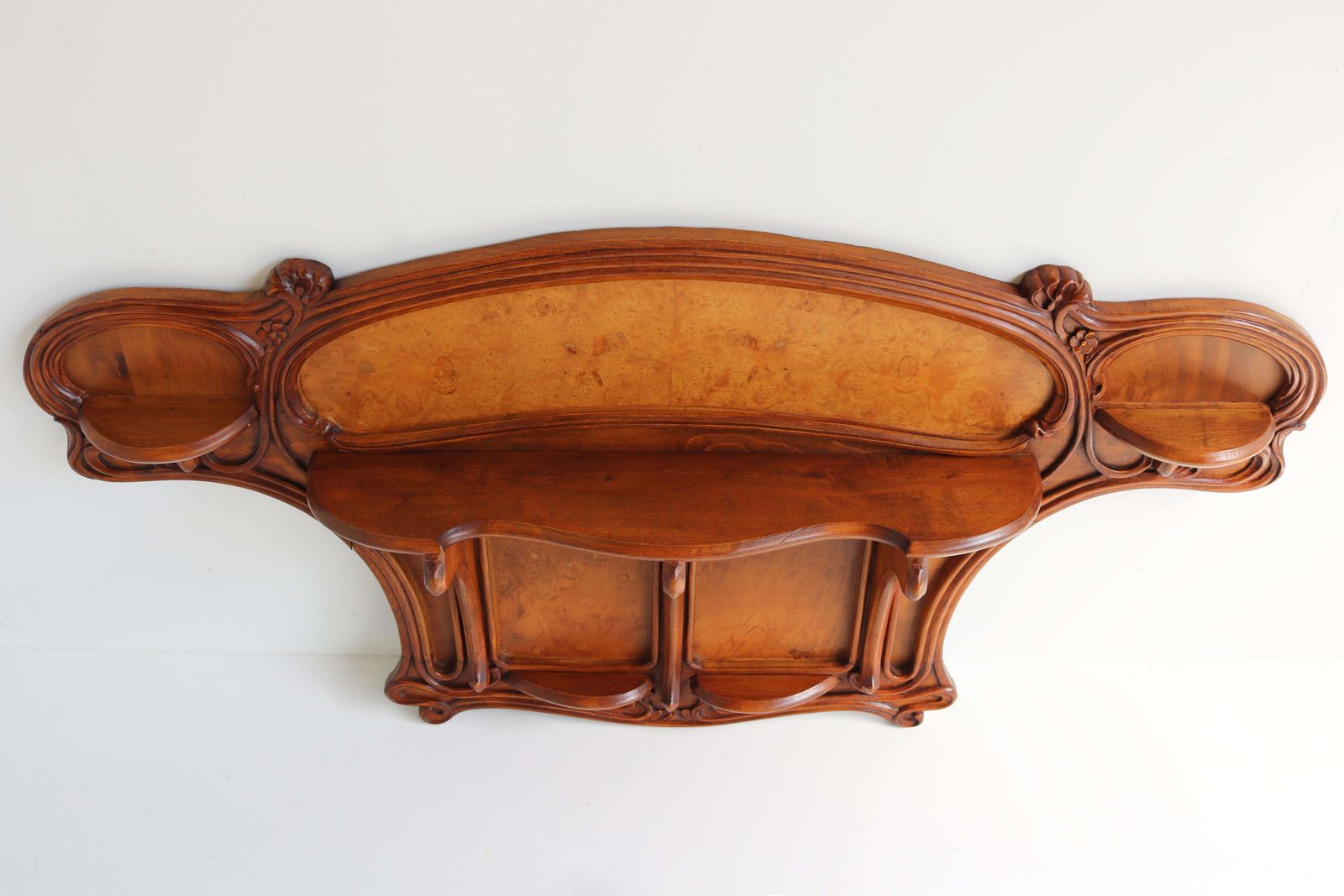 Furniture Rare Art Nouveau Wall Shelf By Eugene Gaillard France 1900 Jugendstil Walnut photo