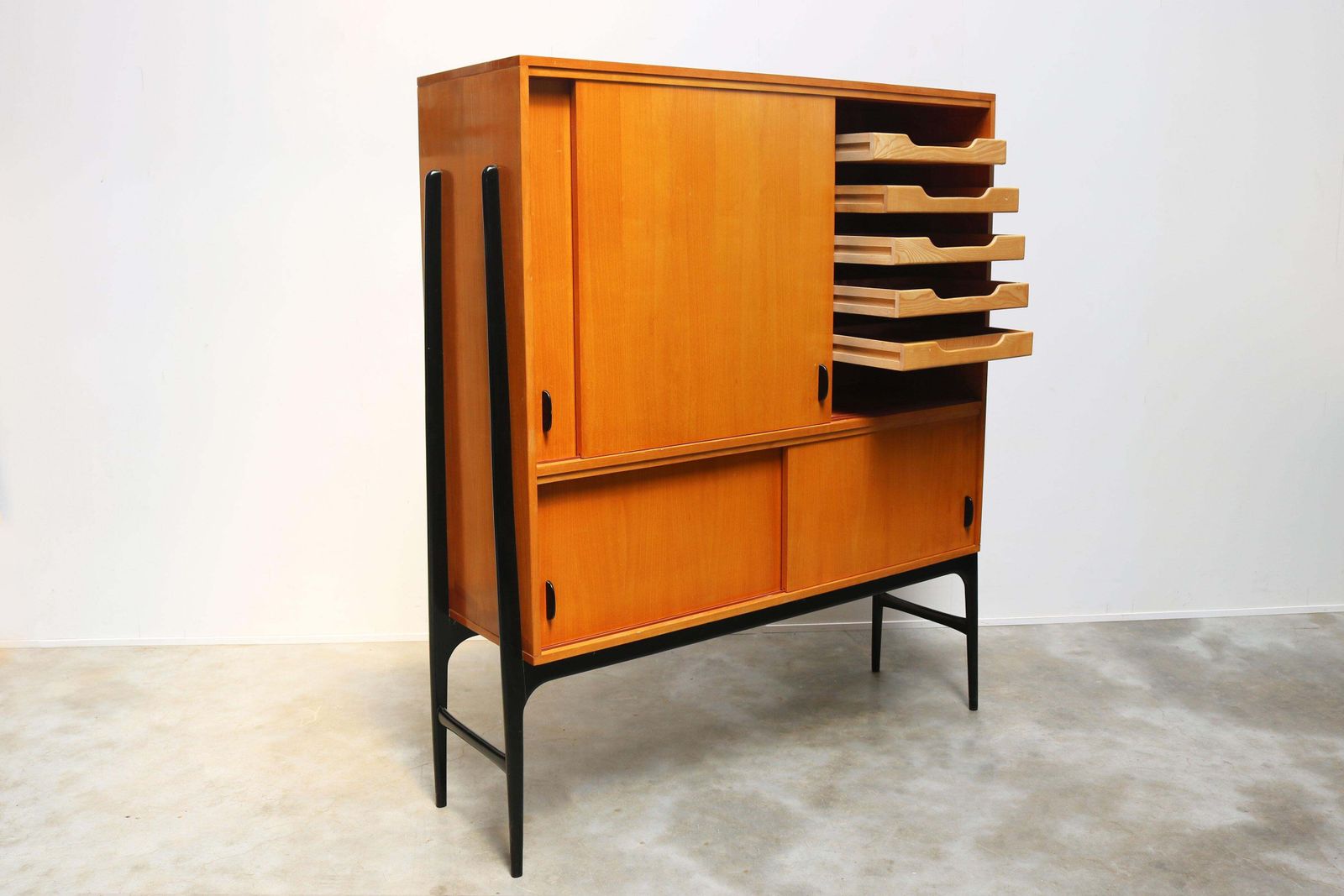 Zeldzame Belgische Mid Century Design Highboard Van Alfred Hendrickx Voor Belform, 1958 photo buy