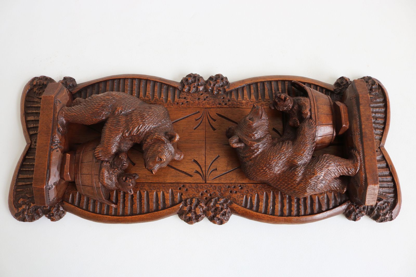 Antique 19th Century Black Forest Bear Adjustable Book Shelf / Book Rack Swiss photo 1266.0