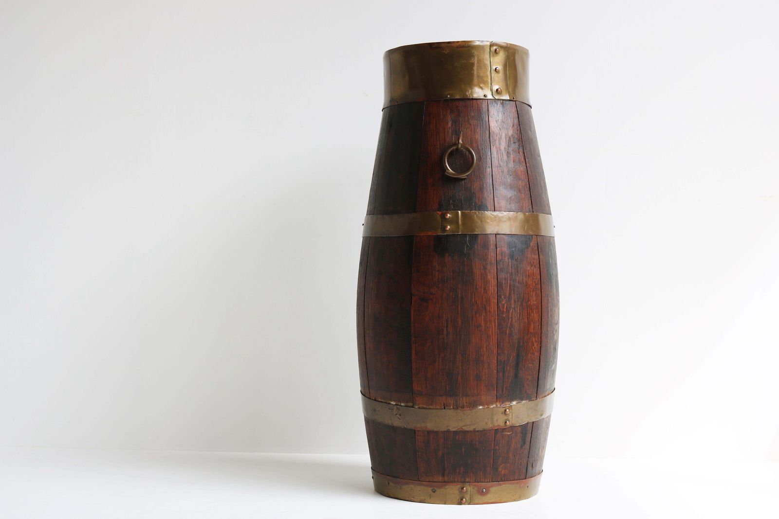 Antique Barrel Umbrella Stand Stick Stand 1900s English Country Rustic Style photo furniture