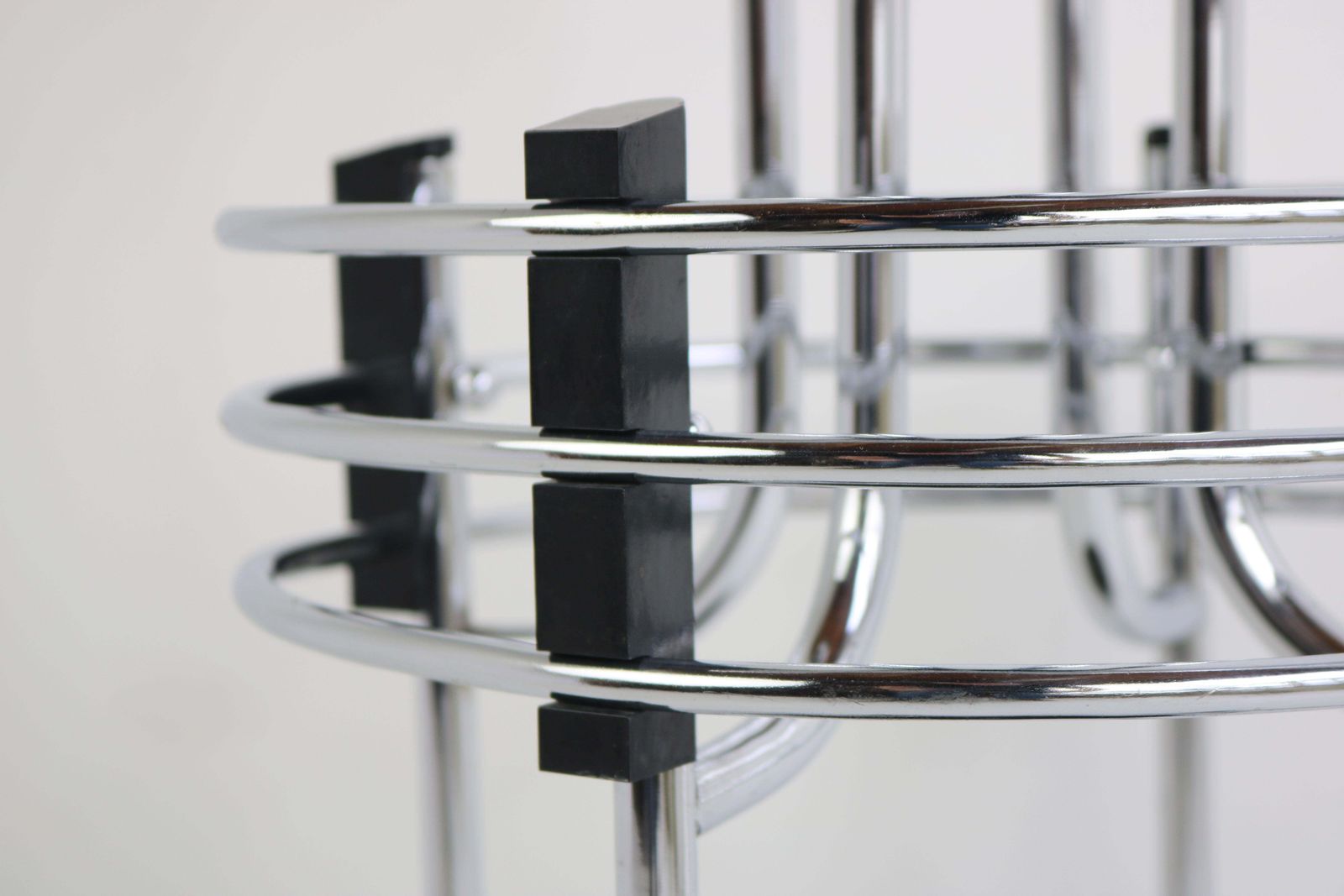 Rare Antiqu Art Deco Umbrella Holder / Plant Stand By Demeyere 1930 Chrome Rack photo vinterior