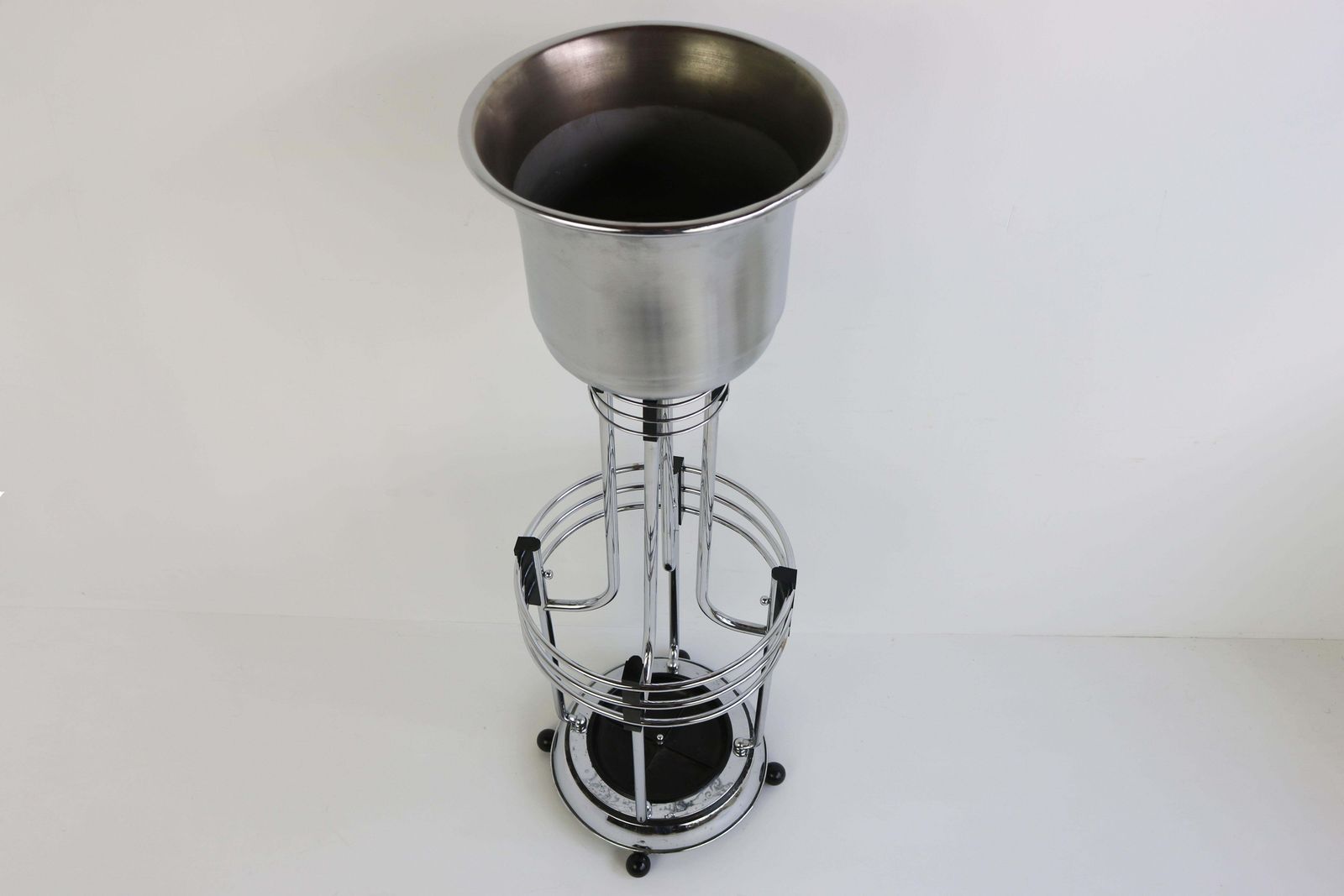 Woonaccessoires Zeldzame Antieke Art Deco Paraplubak / Plantenstandaard Van Demeyere, 1930, Chromen Rek photo
