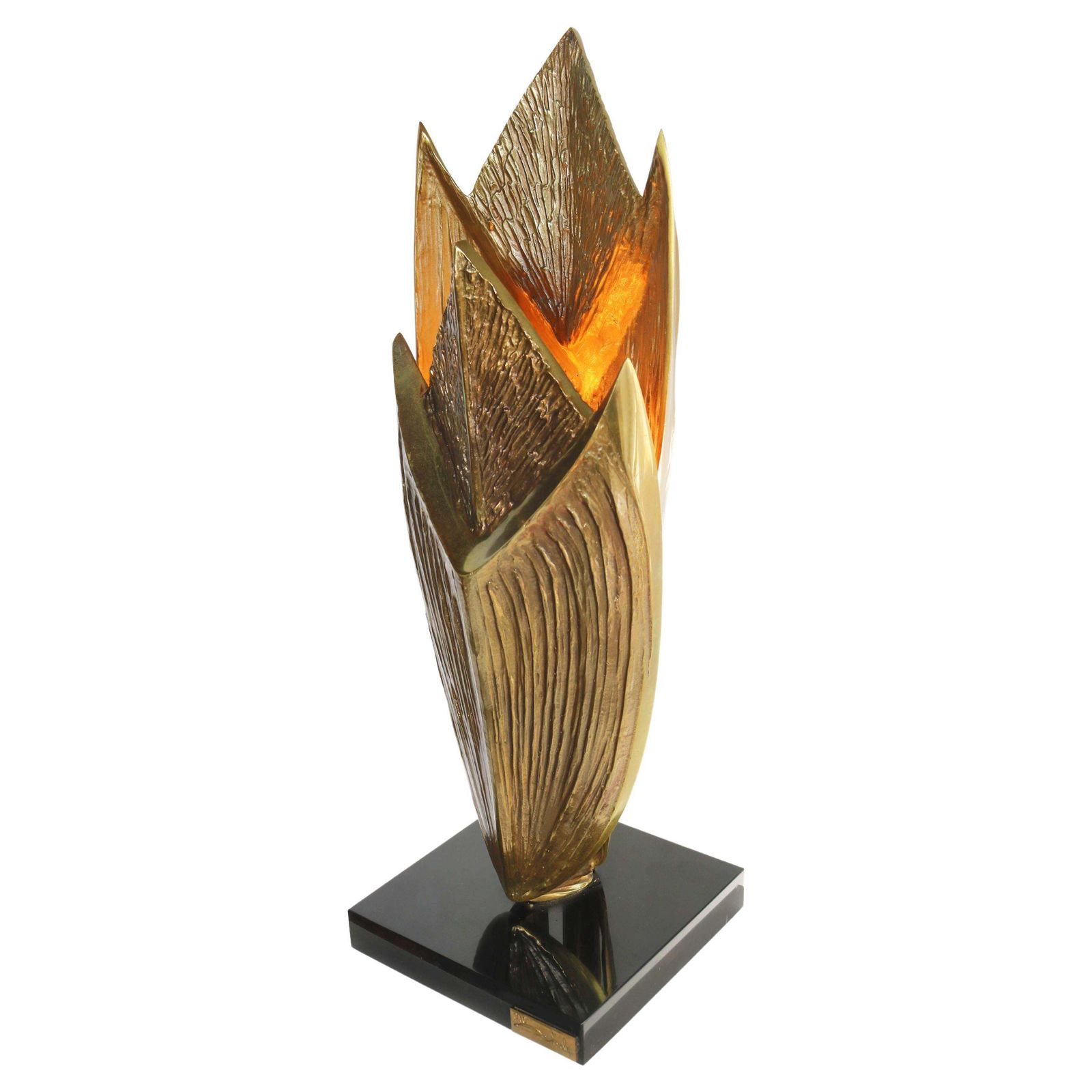 Bronze Table Lamp Cythere By Chrystiane Charles For Maison Charles, France 1970s