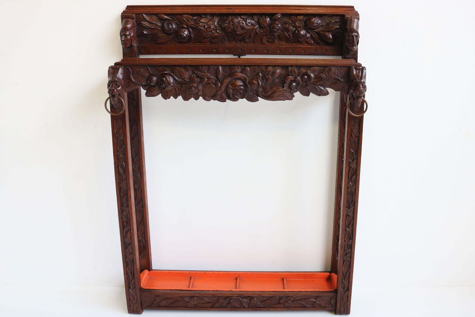 1833.0 Antique French 19th Century Renaissance Revival Umbrella / Stick Stand Lion Mask photo