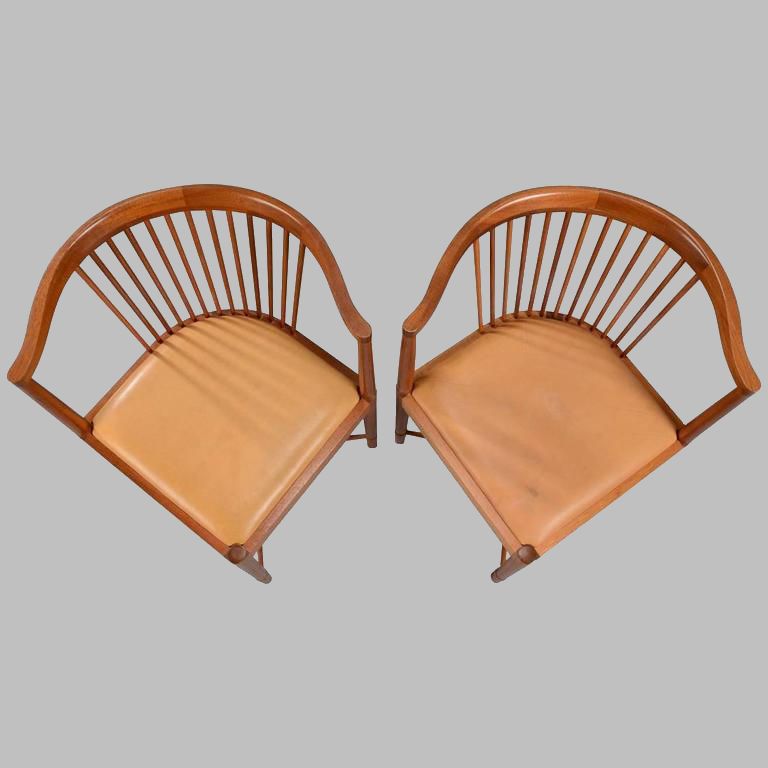1940´S Børge Mogensen Mahogany King Of Diamonds Chairs For Søborg Møbelfabrik photo furniture