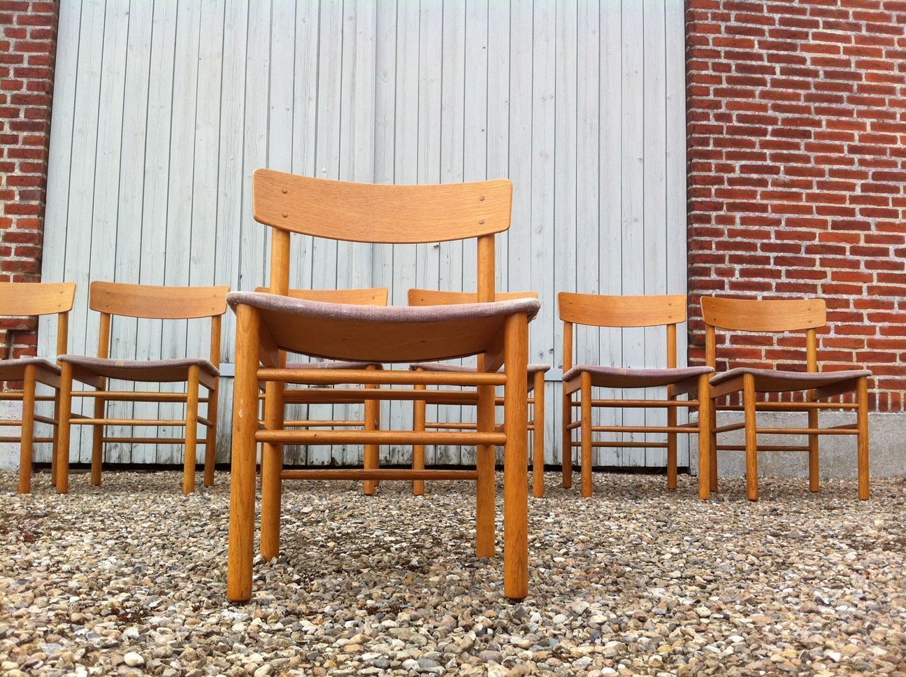 Eiken Eetkamerstoelen Van Farstrup Møbler, Ca. Jaren 1970, Set Van 7 photo furniture