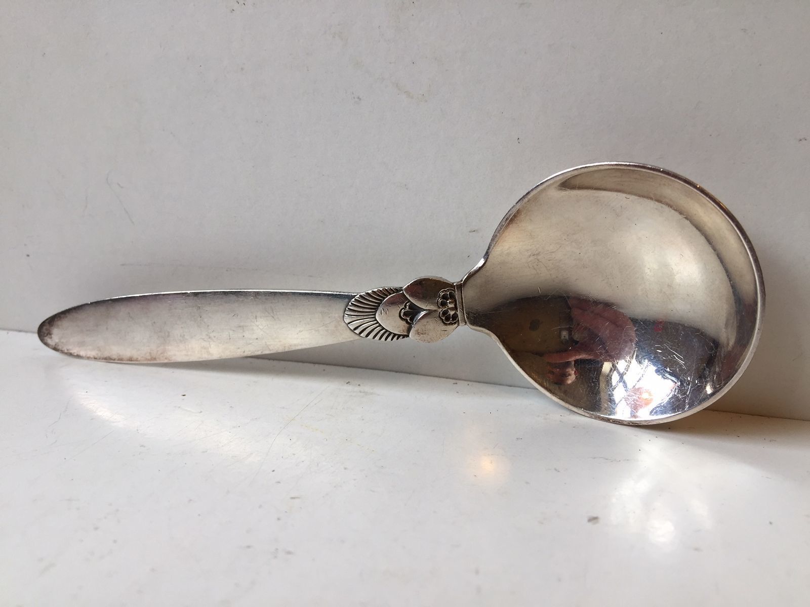 Sterling Silver Marmelade Spoon By Gundorph Albertus For Georg Jensen, 1930s