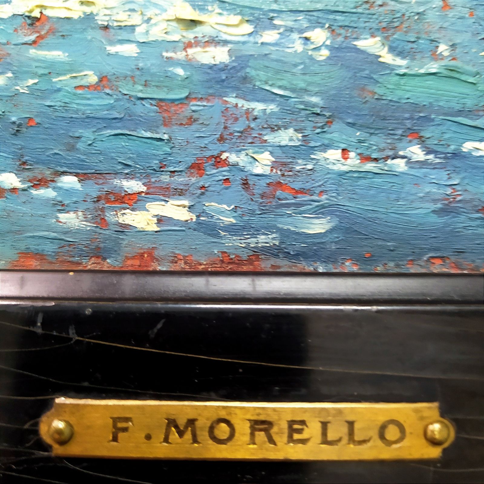 Early 1900's Seascape Painting By Federico Morello,1885 1945. photo furniture