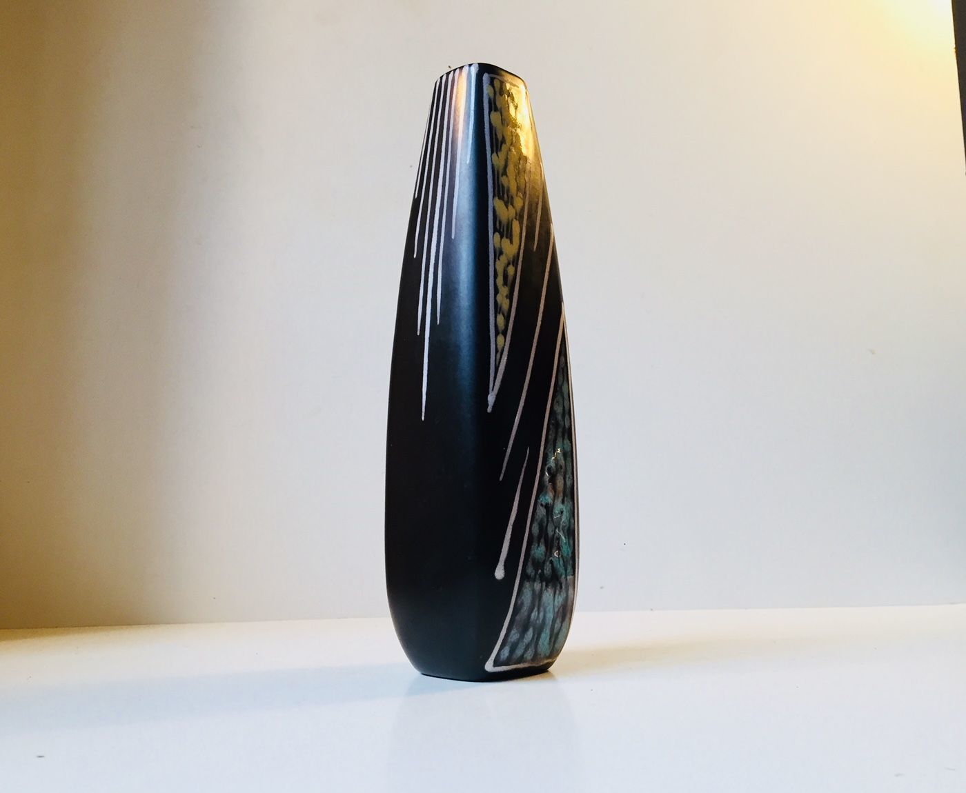 Danish Modernist Burgundia Ceramic Vase By Svend Aage Holm Sørensen For Søholm, 1950s photo for sale