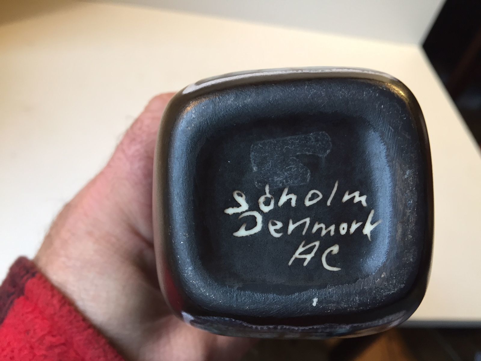 Danish Modernist Burgundia Ceramic Vase By Svend Aage Holm Sørensen For Søholm, 1950s photo 258.0