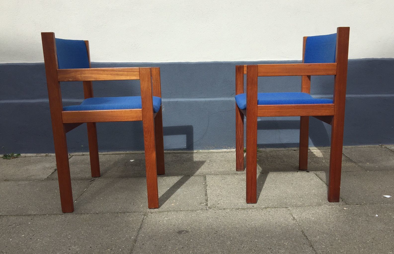 Mid Century Cubist Teak Armchairs By Erik Kirkegaard For Høng, 1960s, Set Of 2 photo Furniture