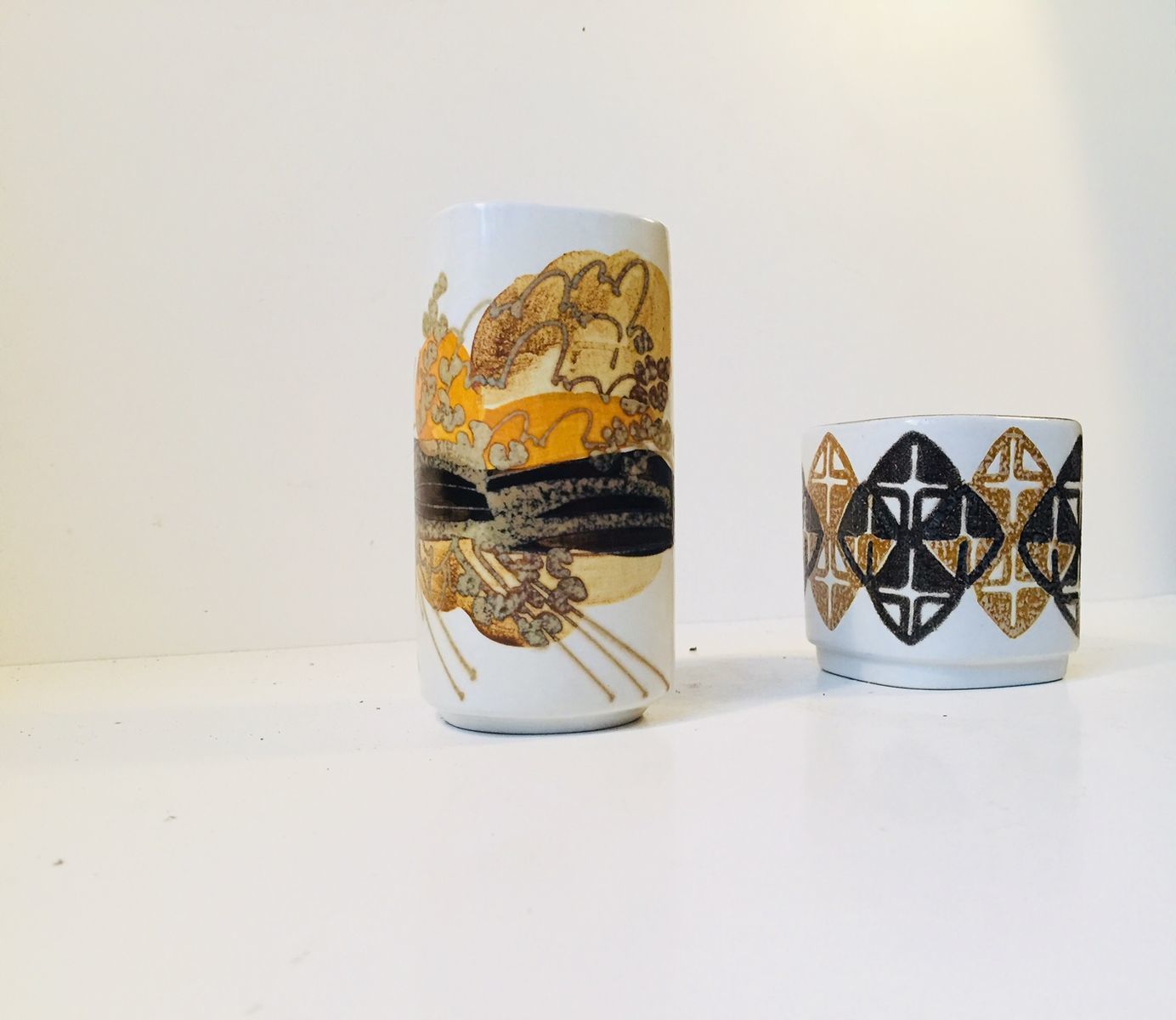 Danish Ceramic Vases By Ellen Malmer For Royal Copenhagen, 1970s, Set Of 2 photo furniture