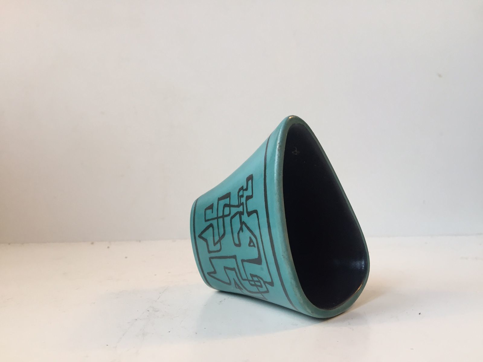 Blue Fastasia Avant Garde Ceramic Vase By Gunnar Nylund For Nymølle Denmark, 1964 photo Home Decor