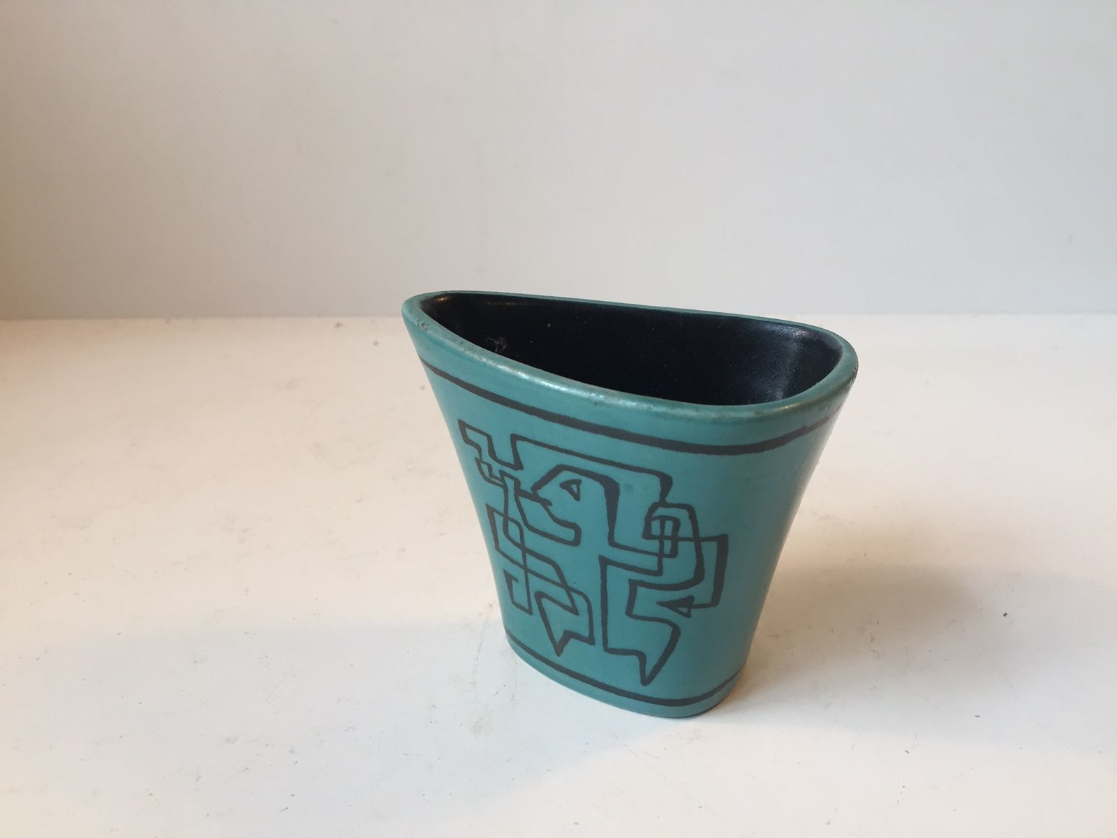 Blue Fastasia Avant Garde Ceramic Vase By Gunnar Nylund For Nymølle Denmark, 1964 photo buy