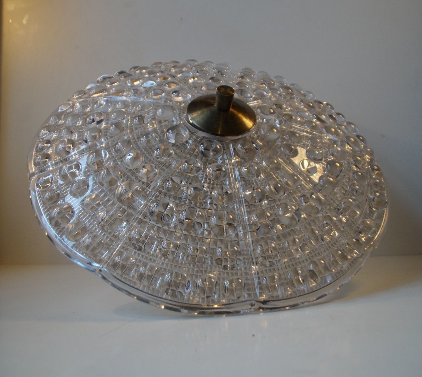 Vintage Floating Crystal & Brass Chandelier By Carl Fagerlund For Orrefors, 1950s photo furniture