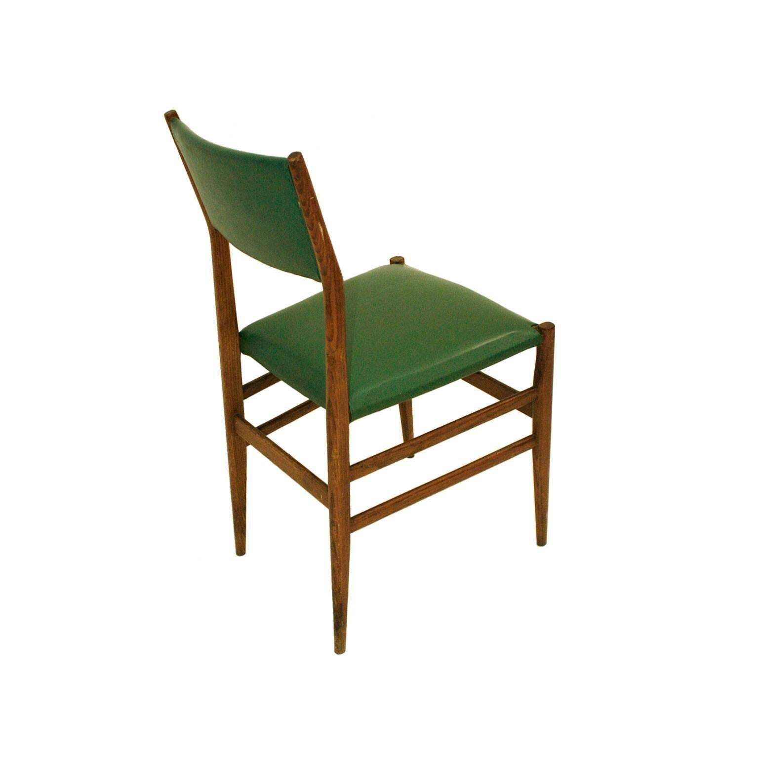 Gio Ponti Mid Century Modern Ashwood "Leggera 646" Italian Chairs, 1950s photo Furniture