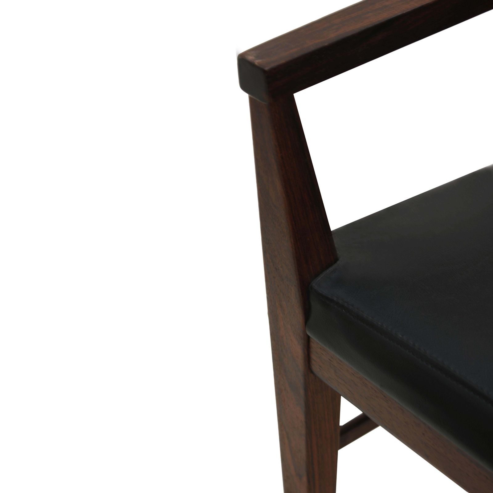Arne Vodder Mid Century Modern Set Of Six Leather Dyrlund Danish Chairs, 1960s photo vinterior