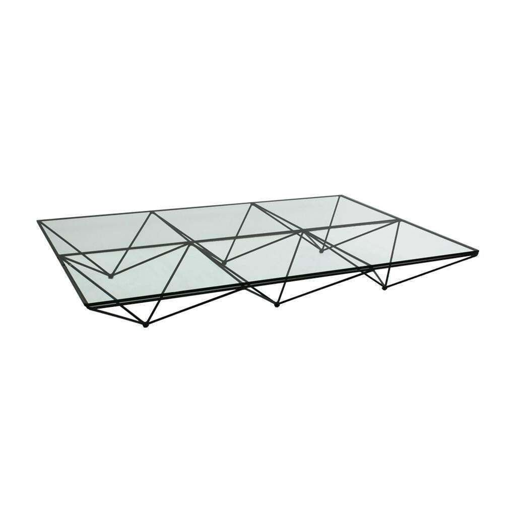 Mid Century Modern Paolo Piva Glass Top And Metal Base Italian Coffee Table photo Furniture