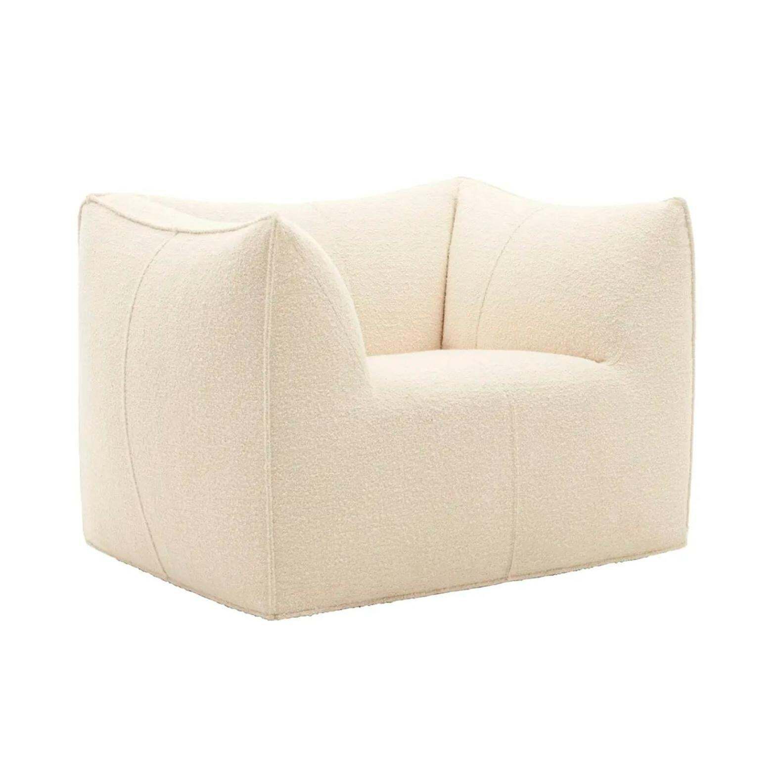 Bambola Armchairs By Mario Bellini In White Bouclé  Iconic Italian Design photo buy