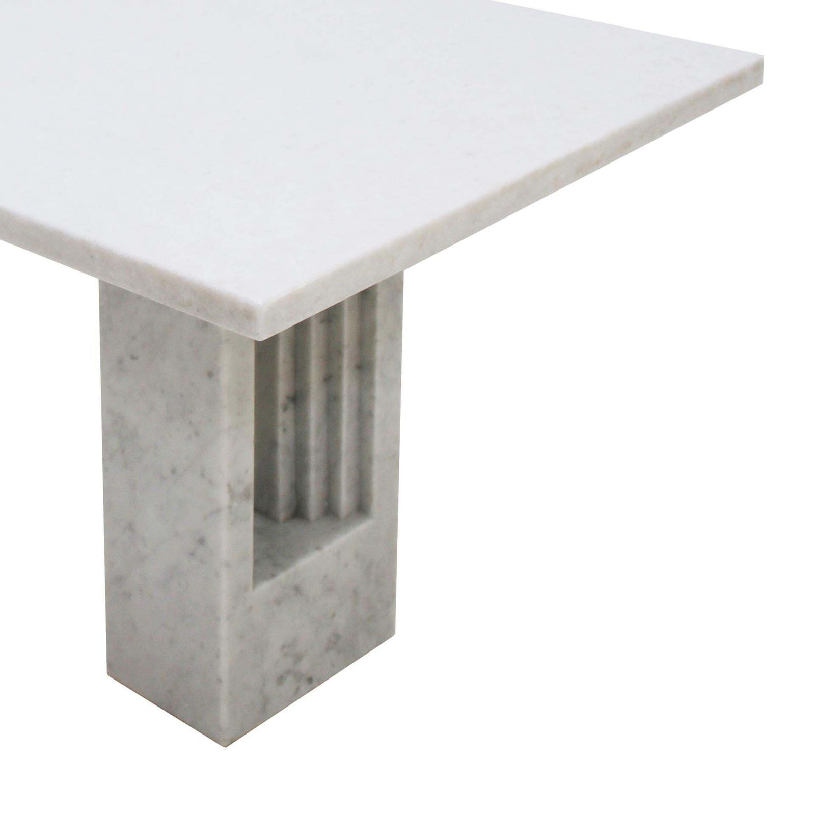 Mid Century Mod Delfi White Marble Dining Table By Carlo Scarpa & Marcel Breuer photo Furniture
