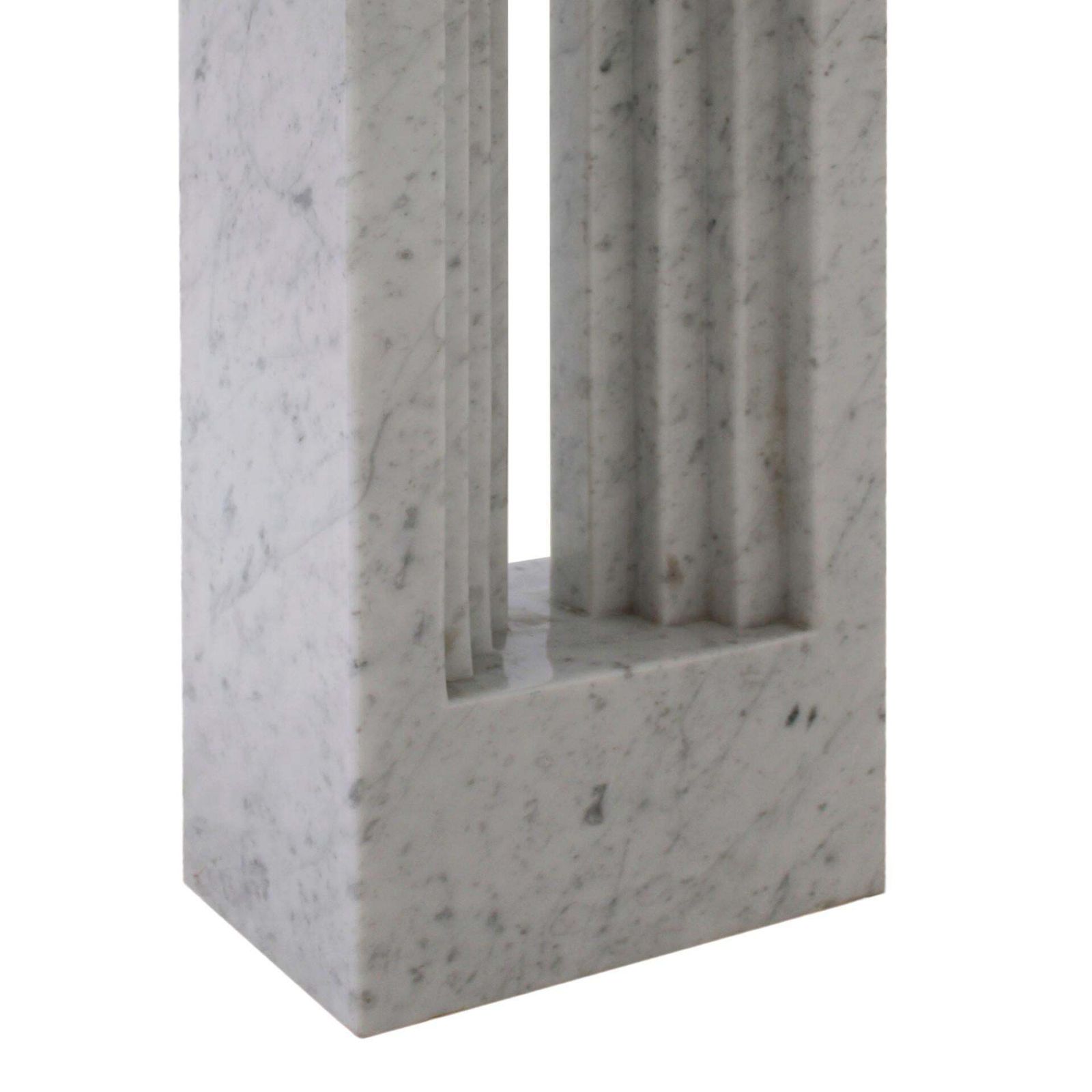Mid Century Mod Delfi White Marble Dining Table By Carlo Scarpa & Marcel Breuer photo vinterior