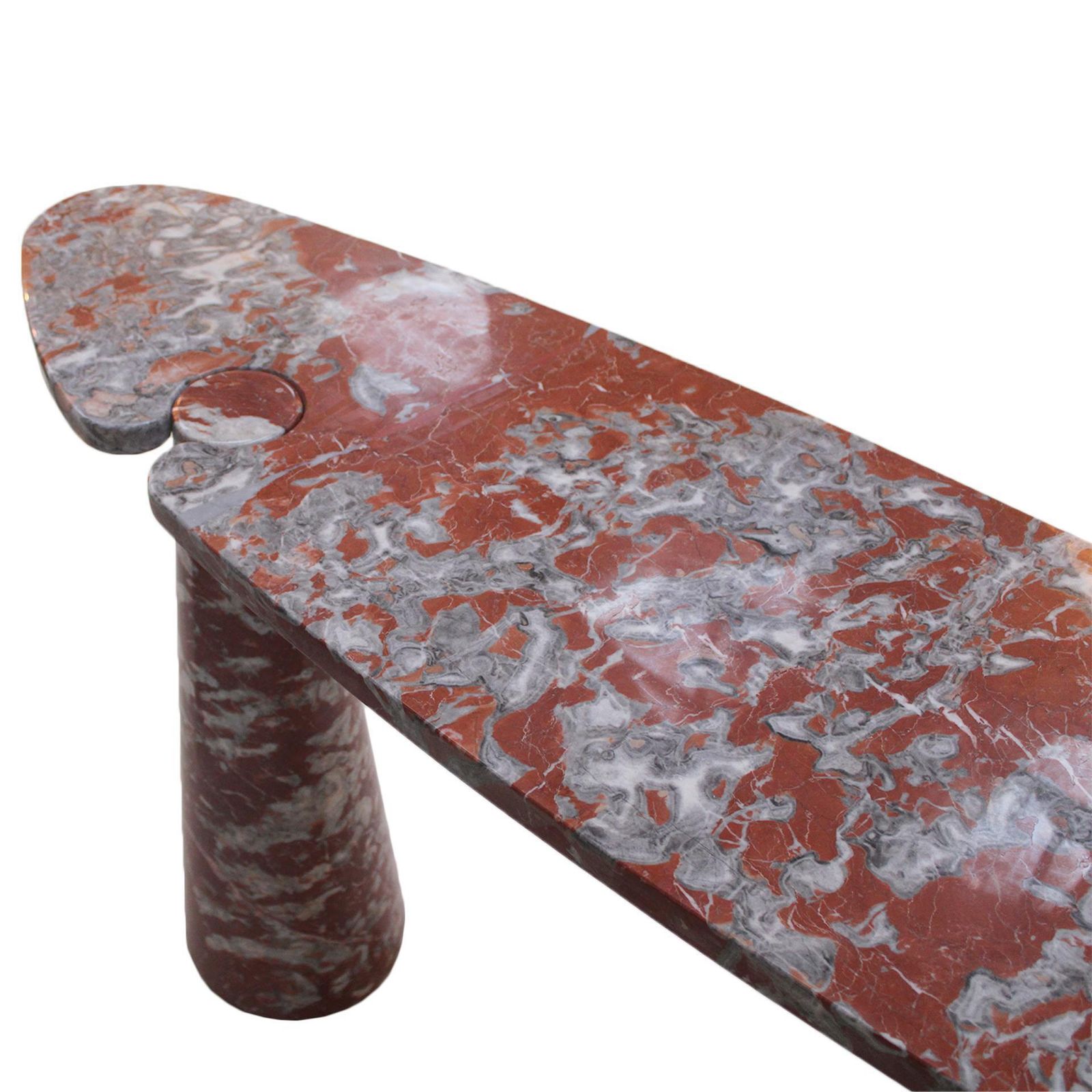 Midcentury Angelo Mangiarotti Italian Console Red Marble For Skipper photo 10147.0