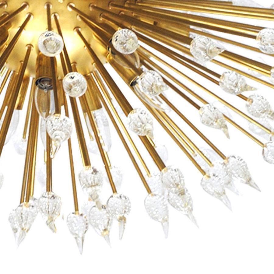 Mid Century Modern Style Sputnik Murano Glass And Brass Italian Chandelier photo furniture