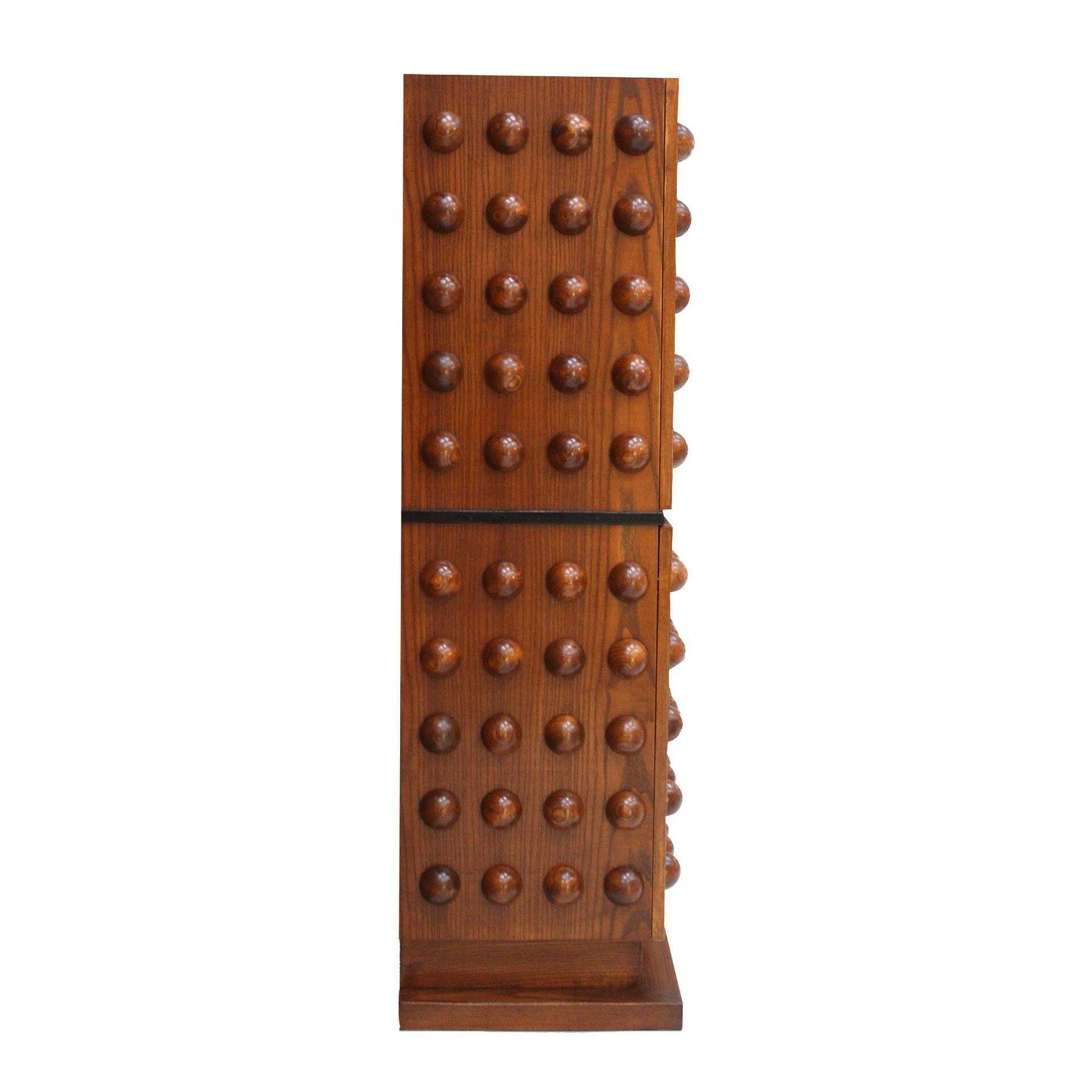Brutalist Style Italian Dry Bar Made Of Oak Wood, Drinks Cabinet photo for sale