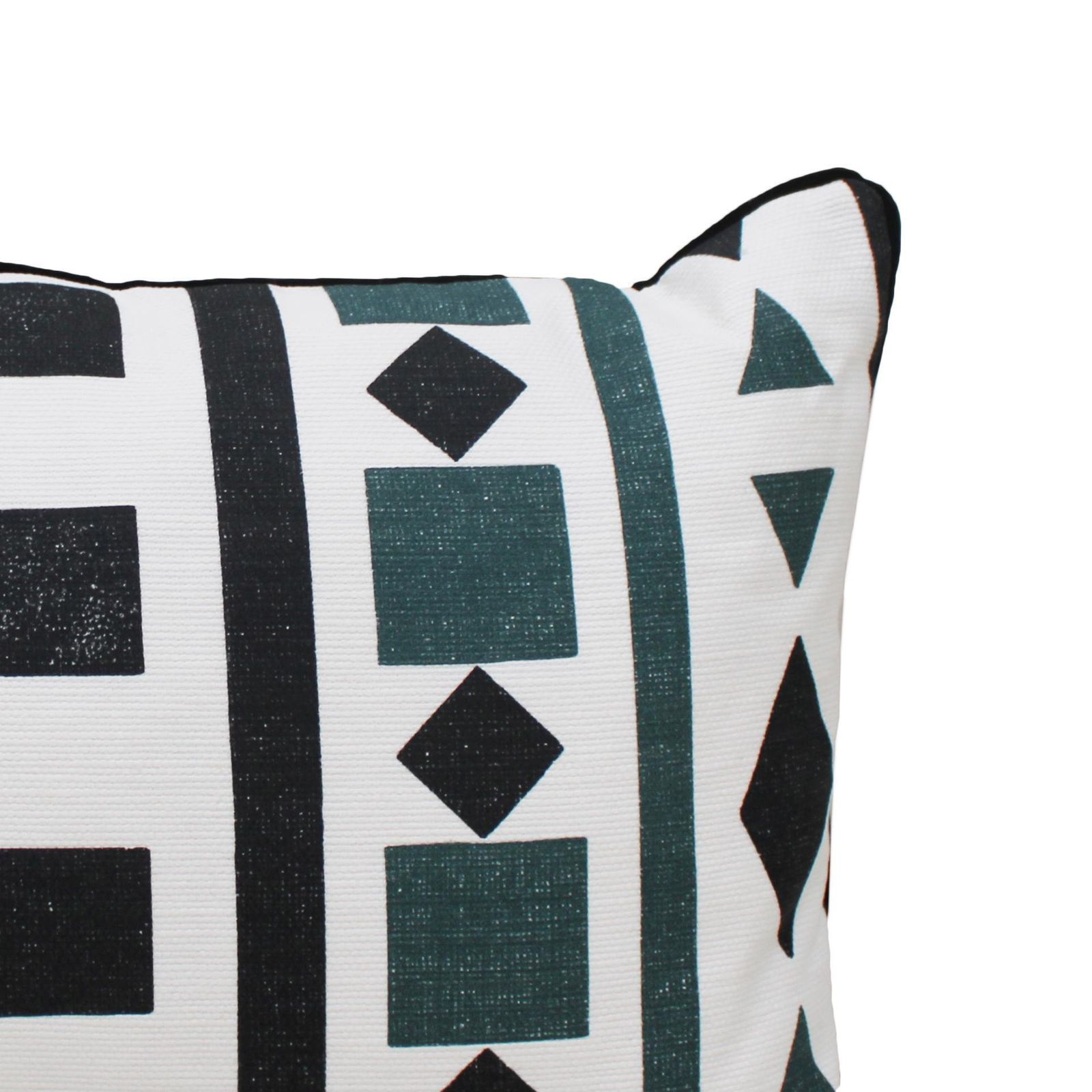 Contemporary Geometric Print Pillow In Linen And Cotton photo 113.0