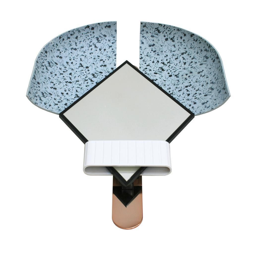 Elena Salmistraro Contemporary Italian Mirror Light Blue "Bonnet" photo furniture