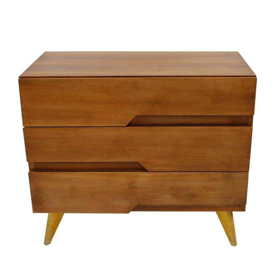 In The Style Of Mid Century Modern Solid Wood Pair Of Italian Dressers photo for sale