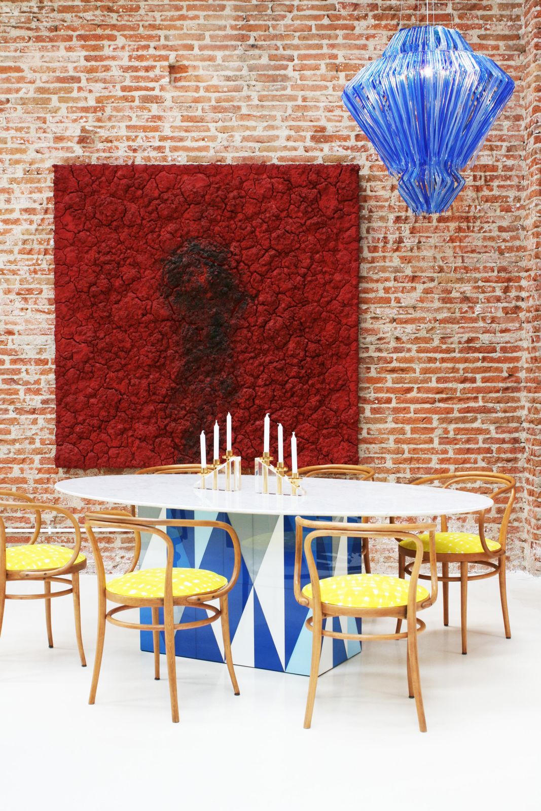 Contemporary Jacopo Foggini Pendant Blue Polycarbonate Italian Pendant Lamp photo vinterior