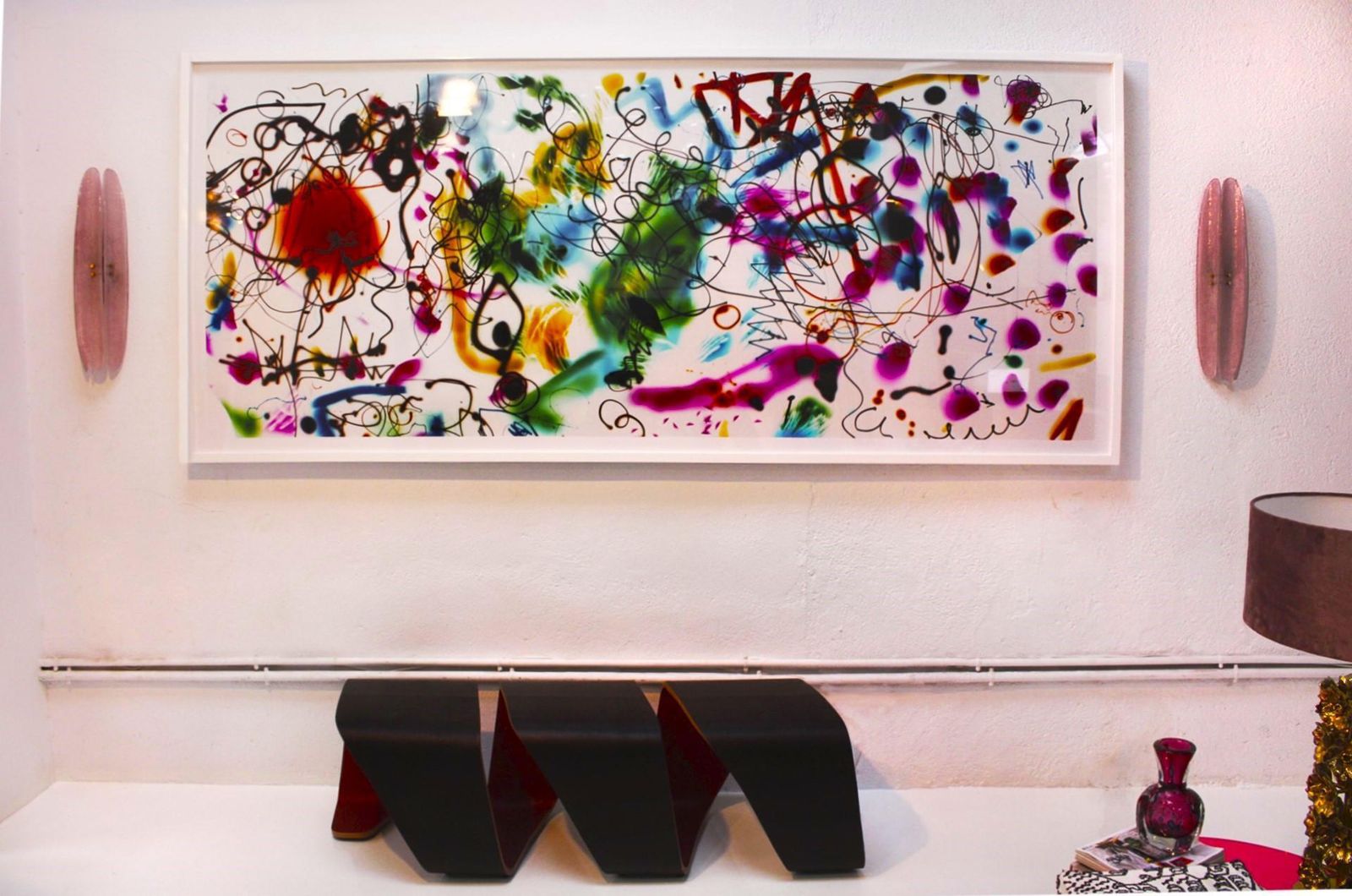 Mid Century Style Pink Murano Glass Sconces, Contemporary Design, Italy Murano photo vinterior