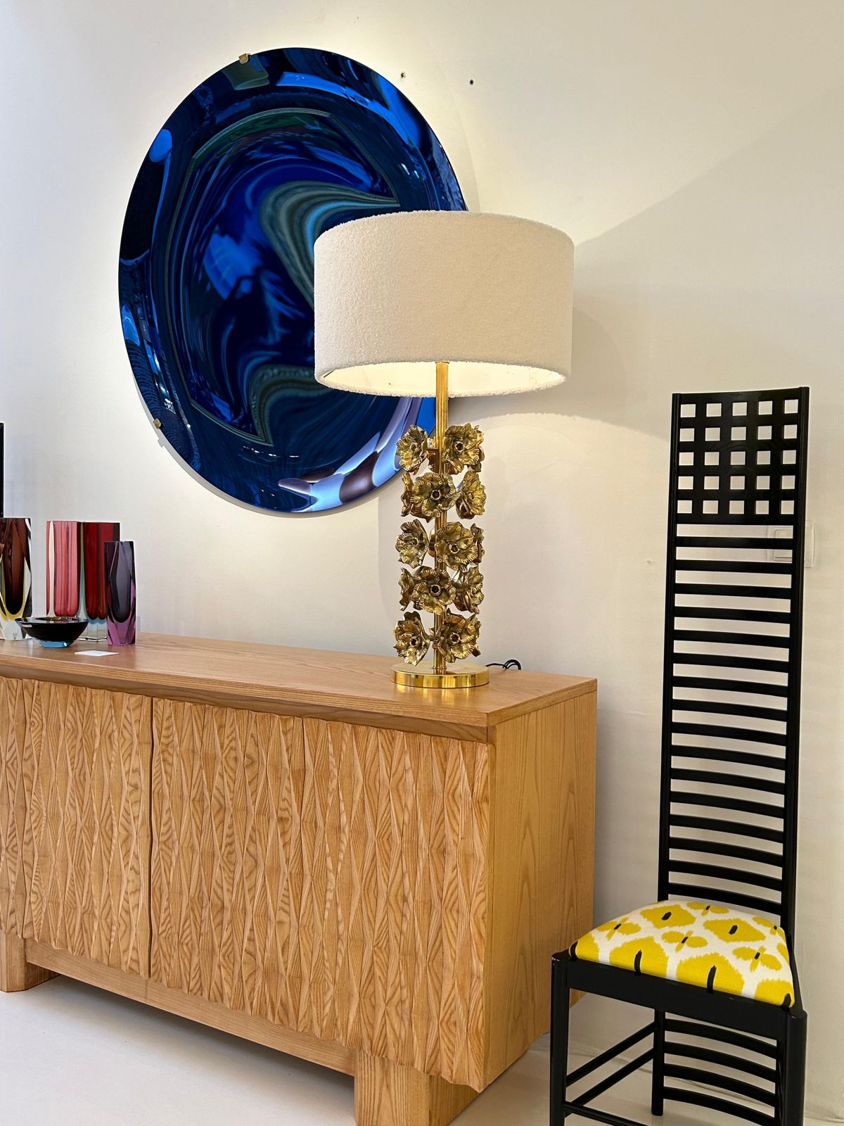 photo furniture Mid Century Style Pair Of Contemporary Italian Brass Table Lamps