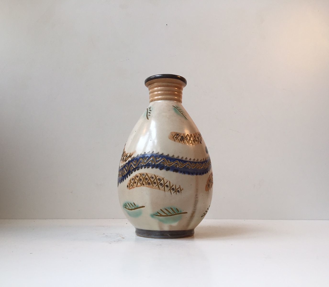 Dragon Ceramic Vase By Terra Danica, 1950s photo 289.0