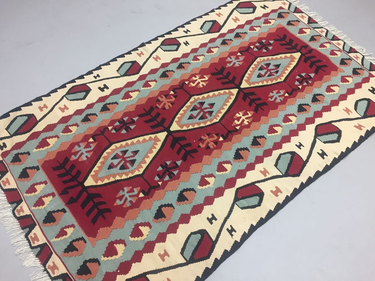 Vintage Turkish Kilim Kelim Rug 155x93cm Shabby Wool, Country Home, Boho photo furniture